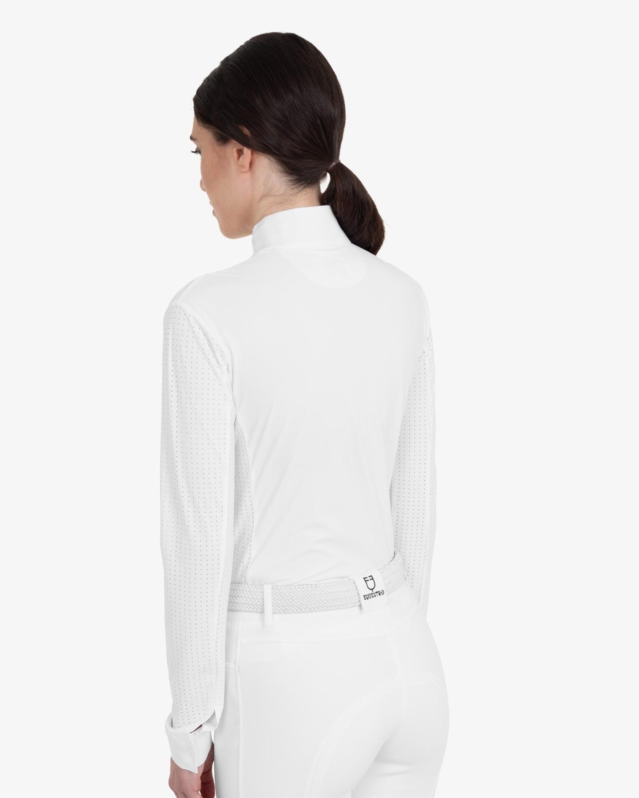 Women’s perforated long-sleeved competition polo shirt