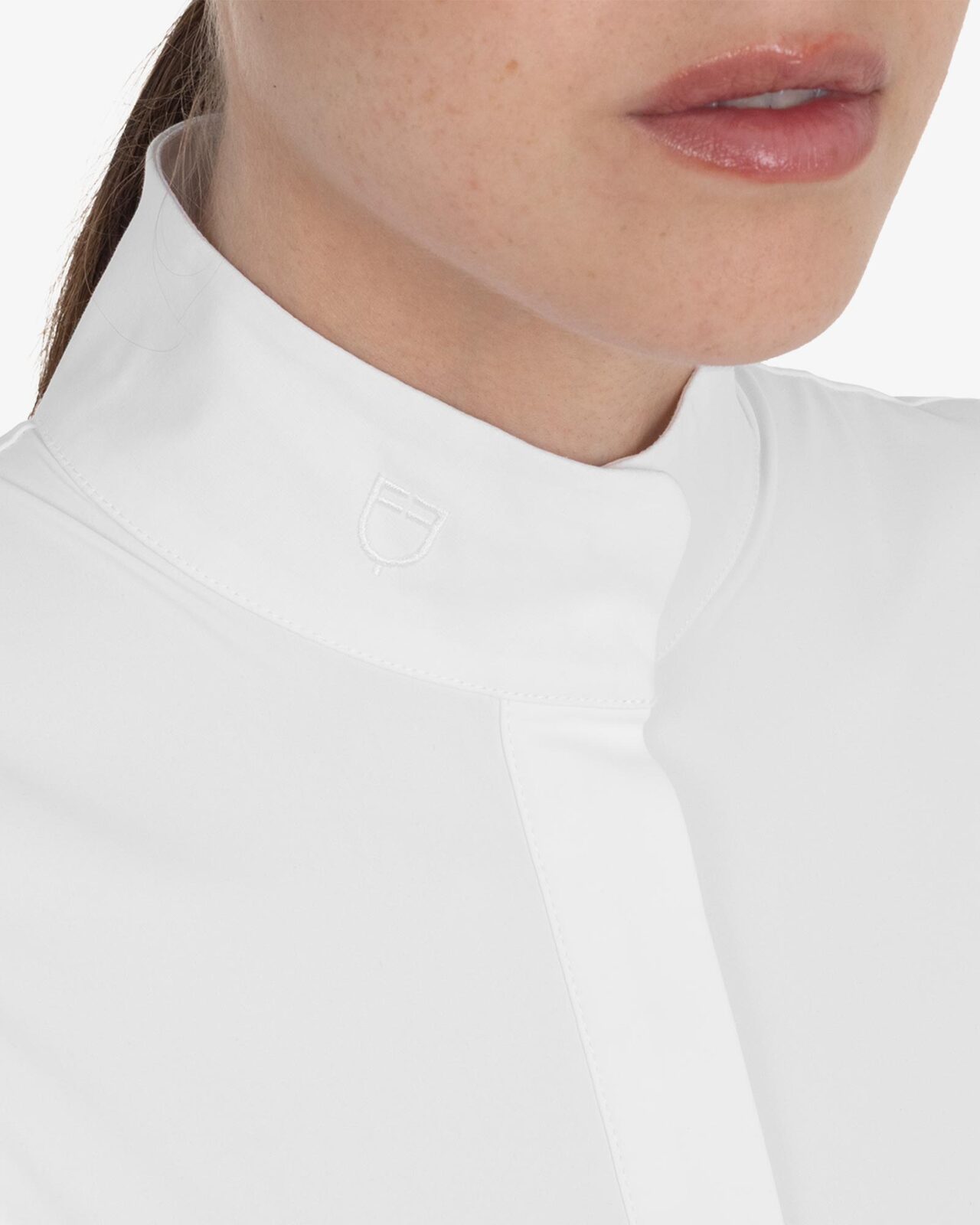 Women’s perforated long-sleeved competition polo shirt