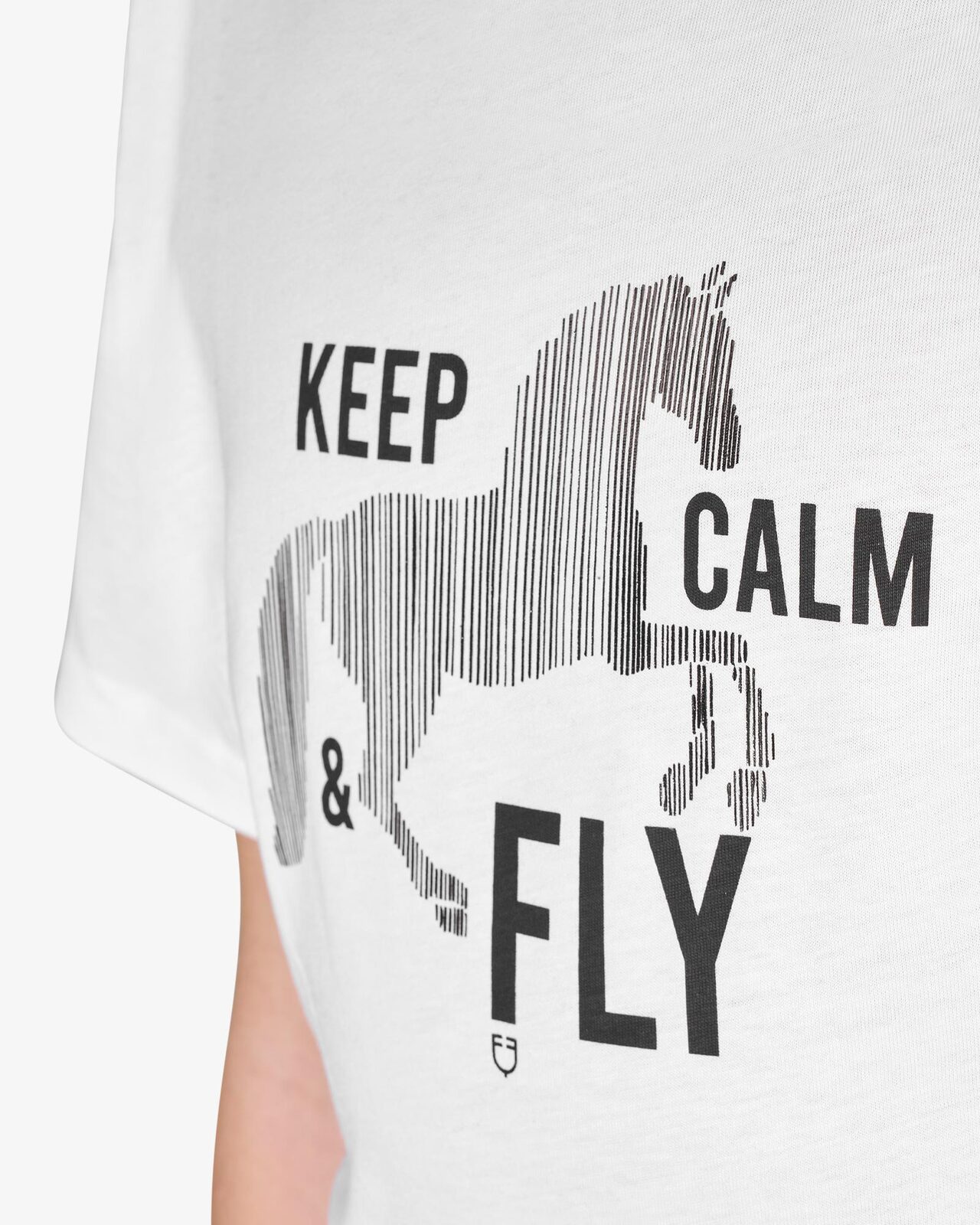 Girls' Keep Calm & Fly cotton T-shirt