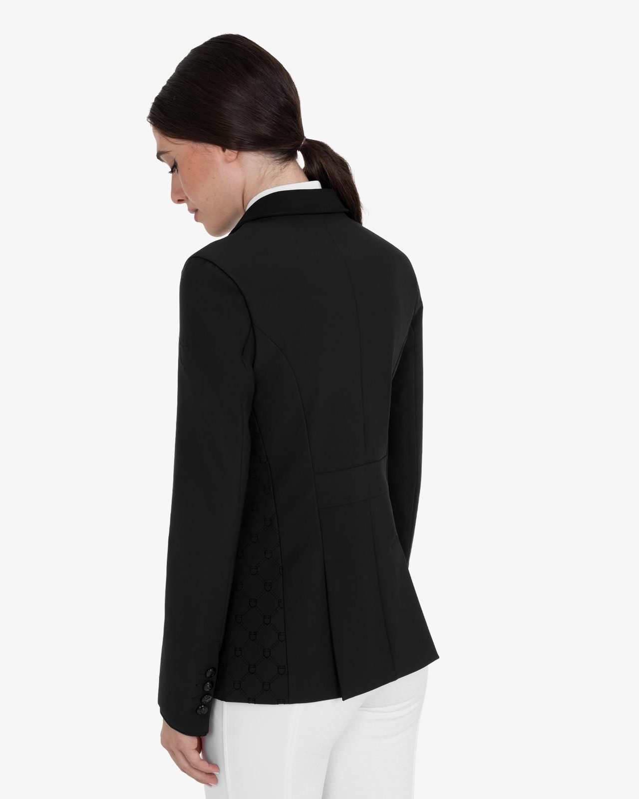 Women's monogram competition jacket in velvet-effect fabric