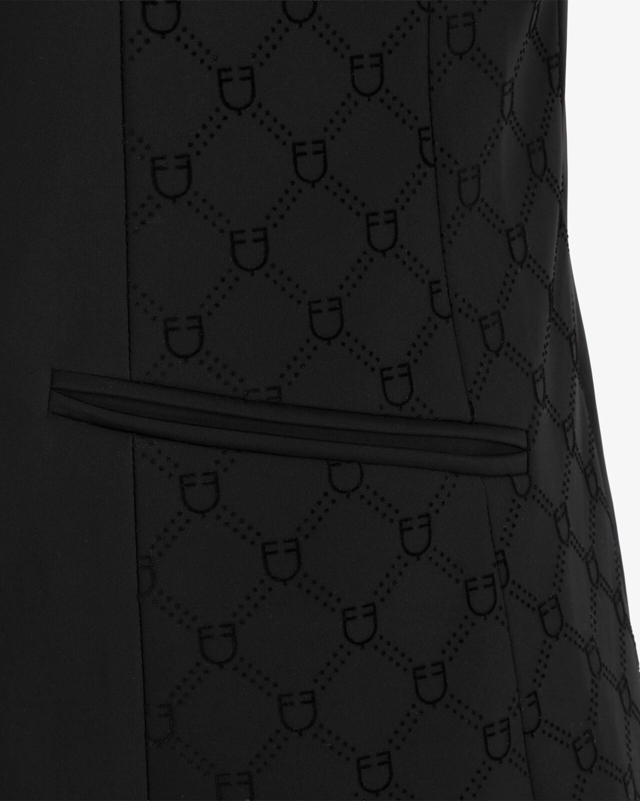 Women's monogram competition jacket in velvet-effect fabric