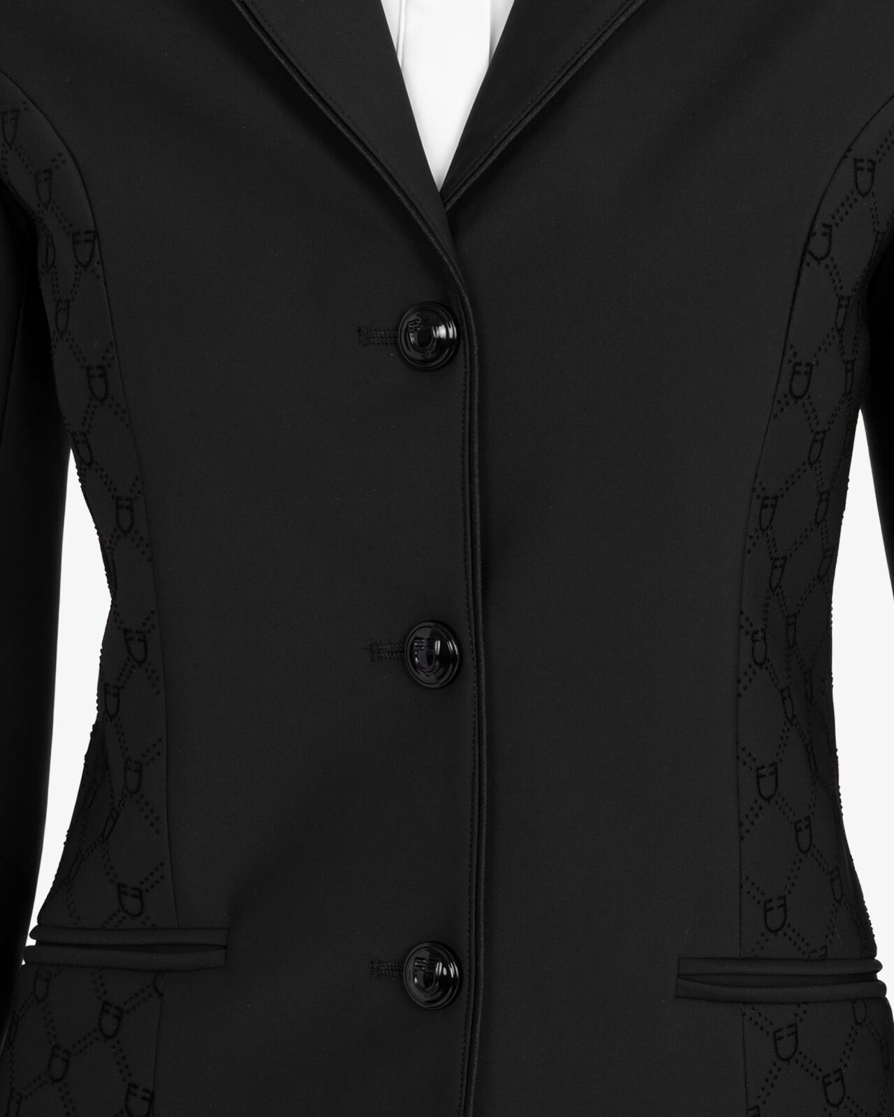 Women's monogram competition jacket in velvet-effect fabric