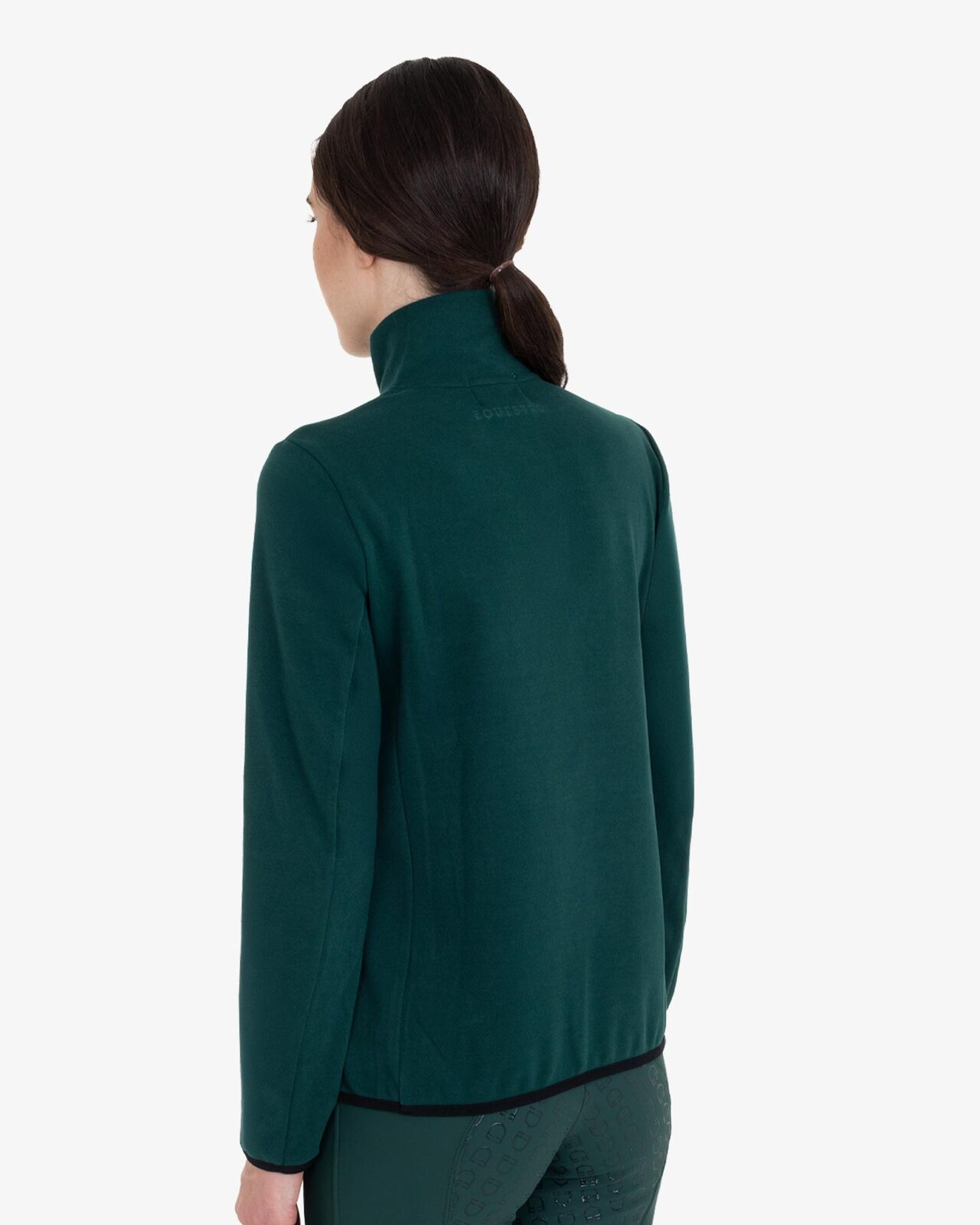 Women’s high-neck fleece sweatshirt with 3/4 zip