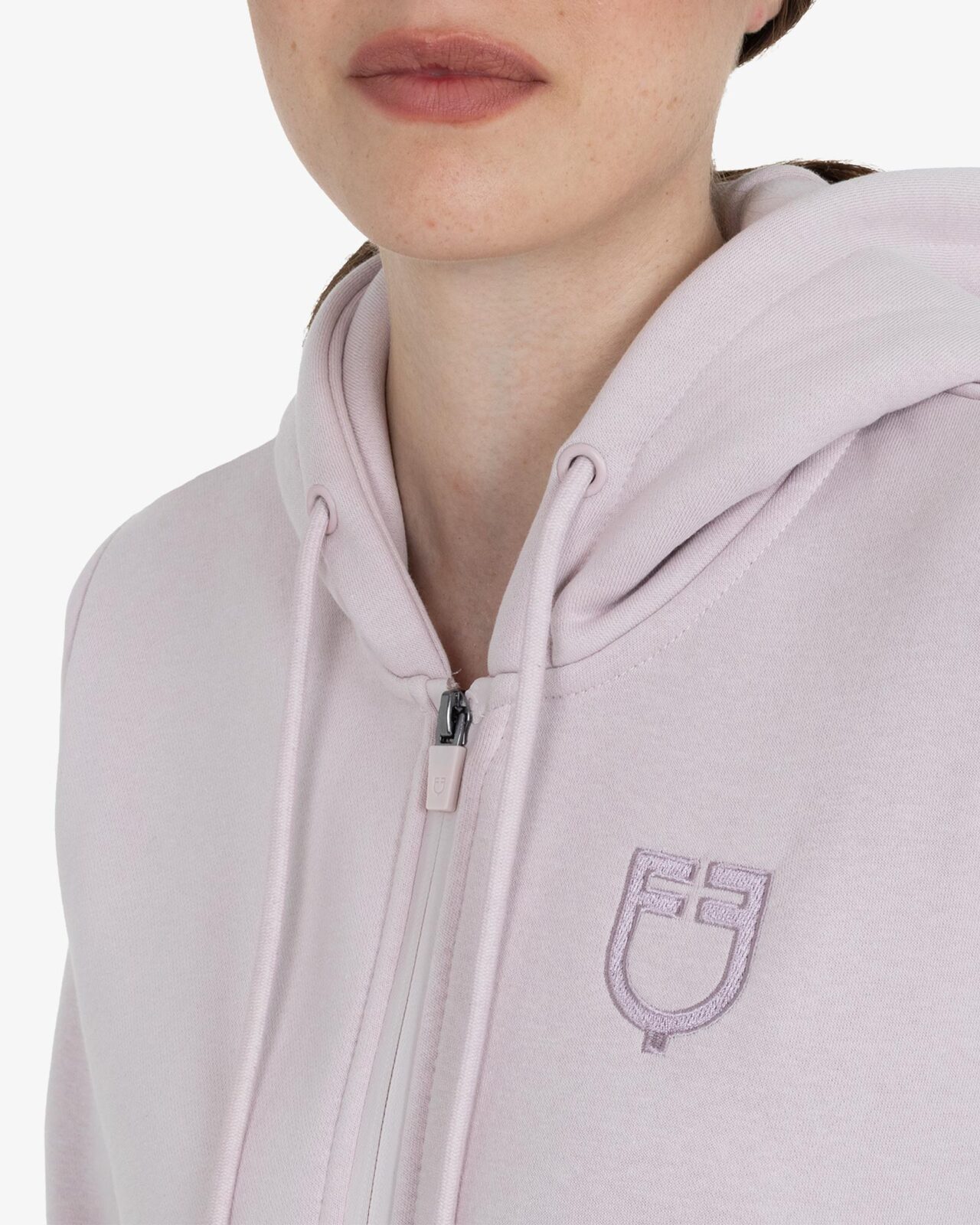 Women's hoodie with front zipper