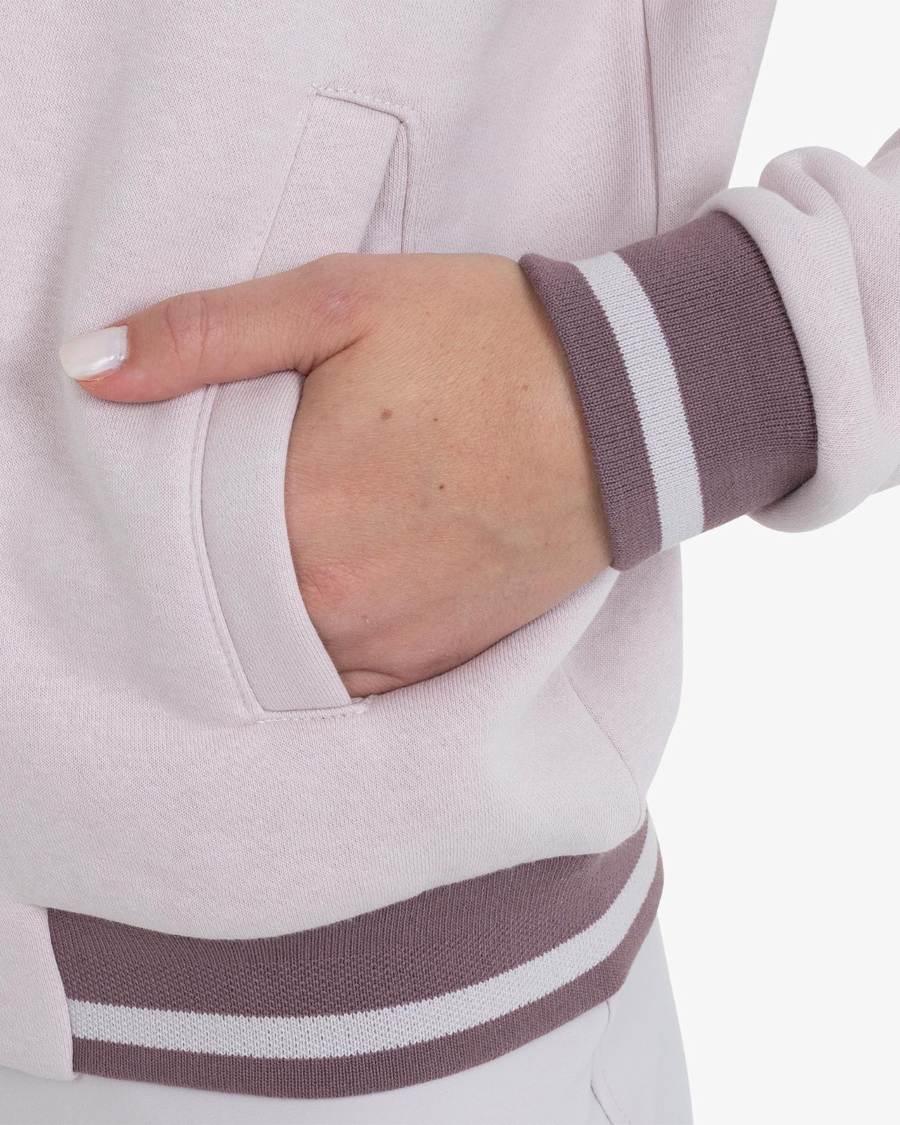Women's hoodie with front zipper