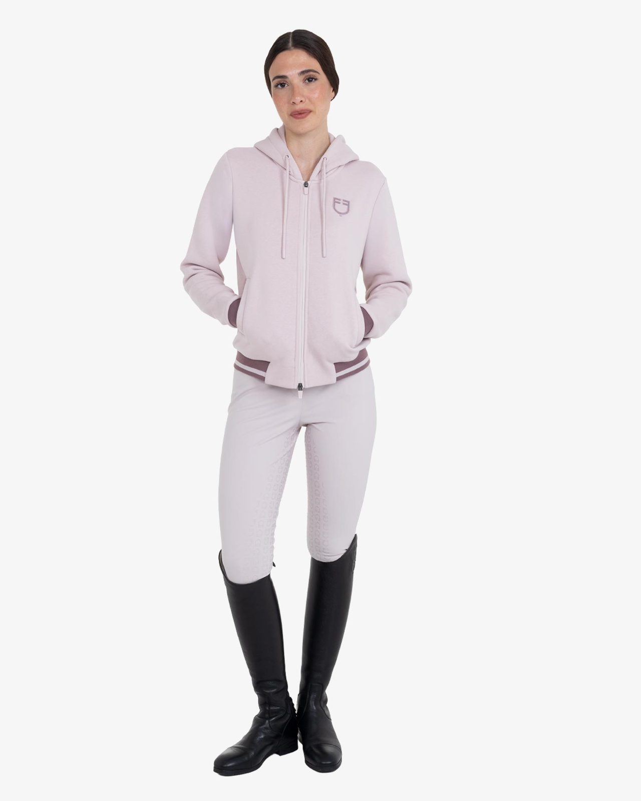 Women's hoodie with front zipper