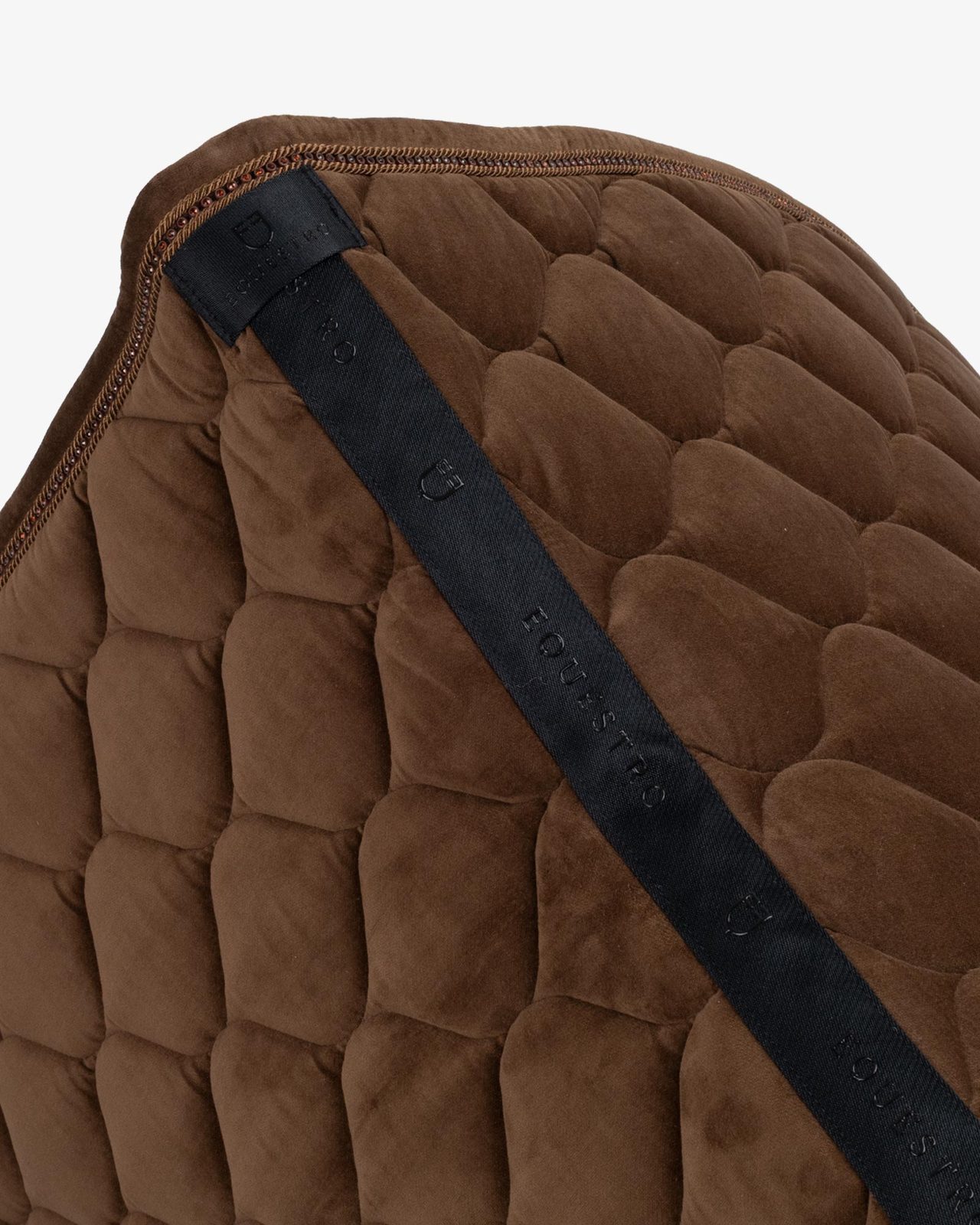Suede-effect jumping saddle pad with rhinestones