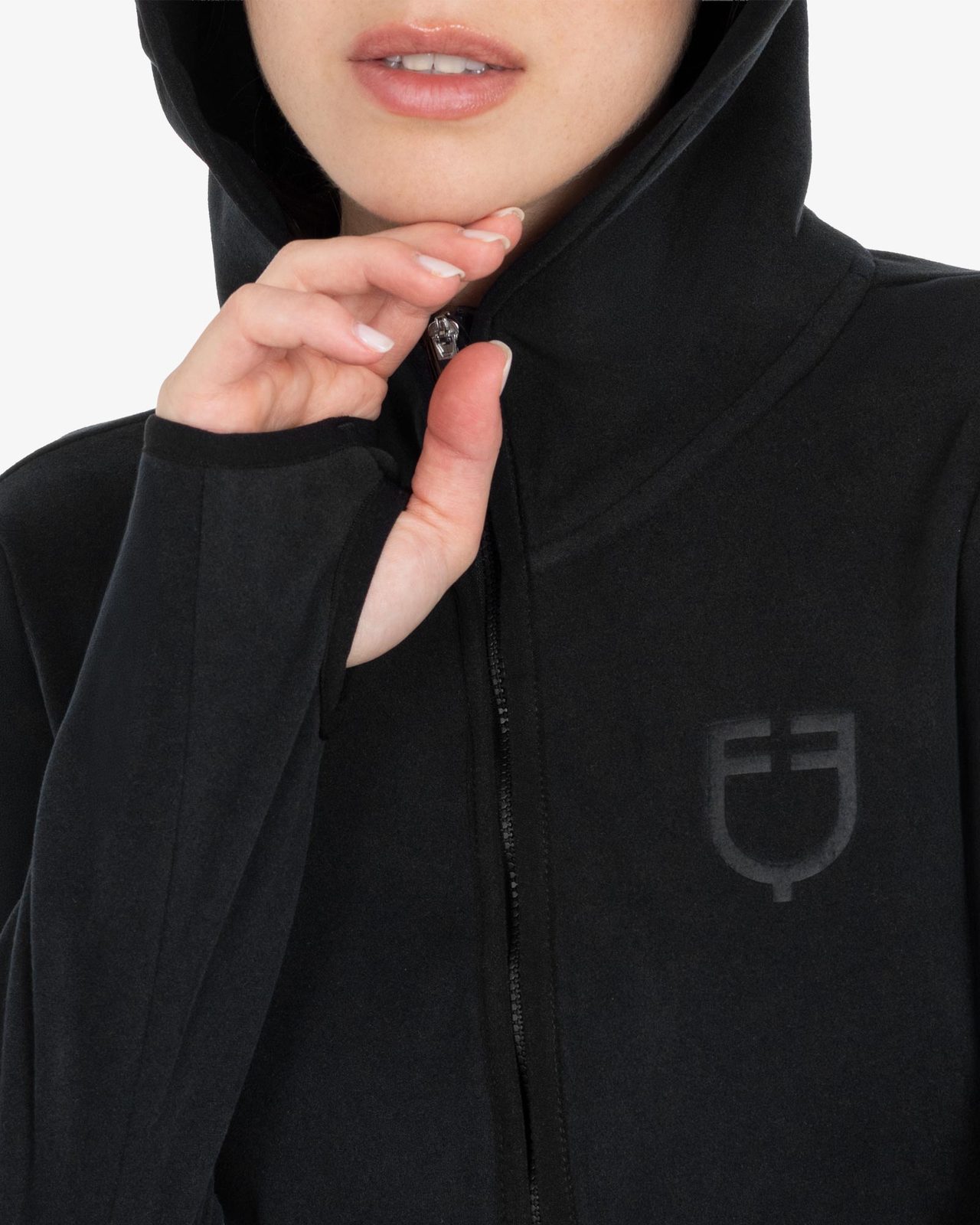 Women's fleece zip-up sweatshirt