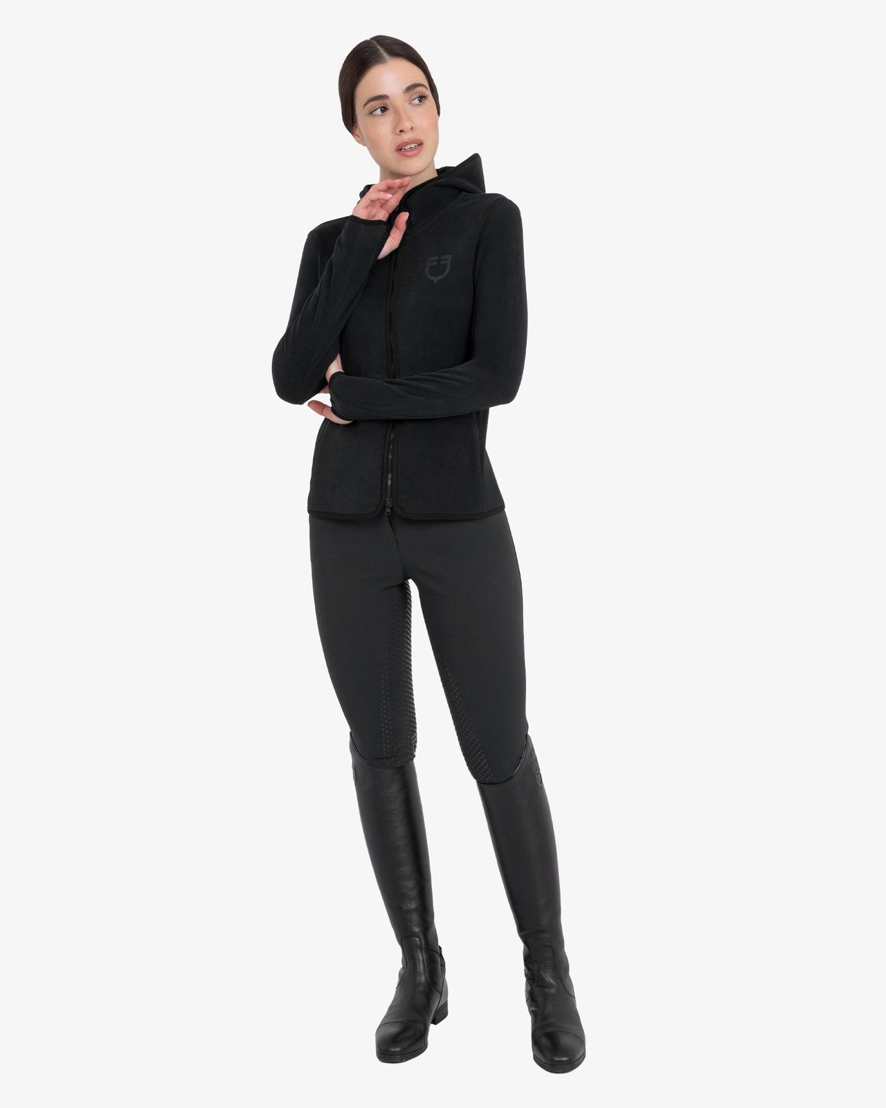 Women's fleece zip-up sweatshirt