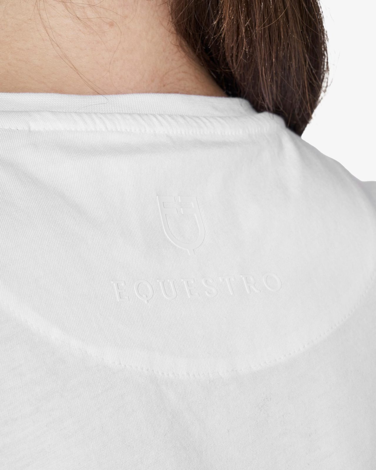 Women's T-shirt with velvet-effect monogram logo