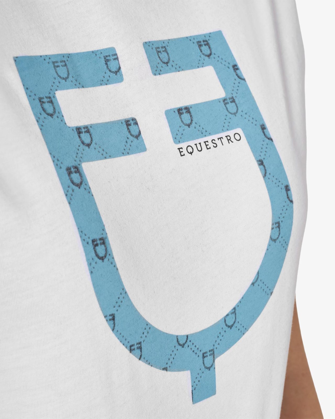 Women's T-shirt with velvet-effect monogram logo