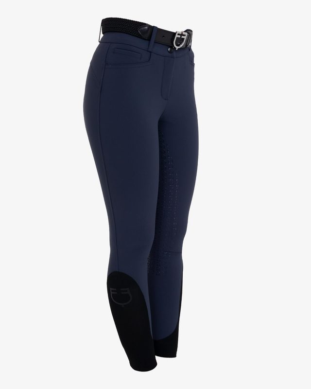 Women's high-waisted full grip breeches in bi-stretch fabric