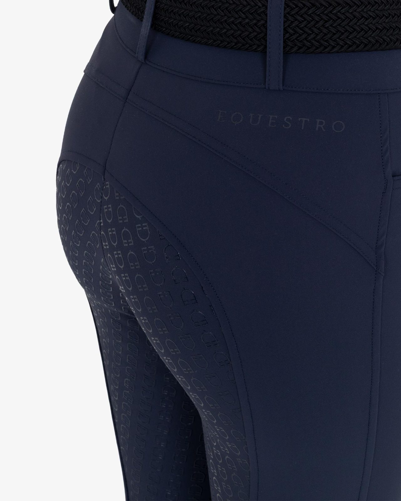 Women's high-waisted full grip breeches in bi-stretch fabric