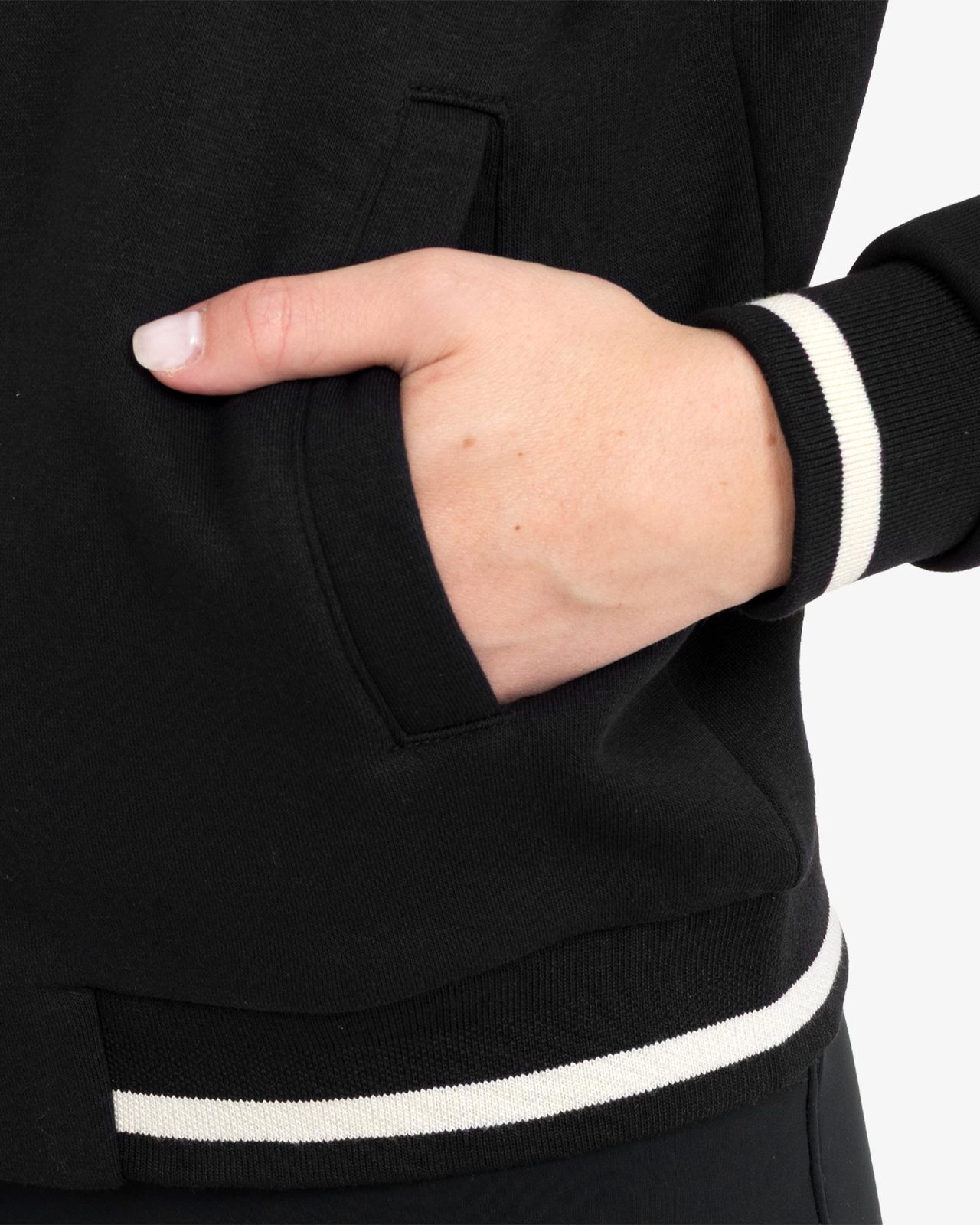Women's hoodie with front zipper