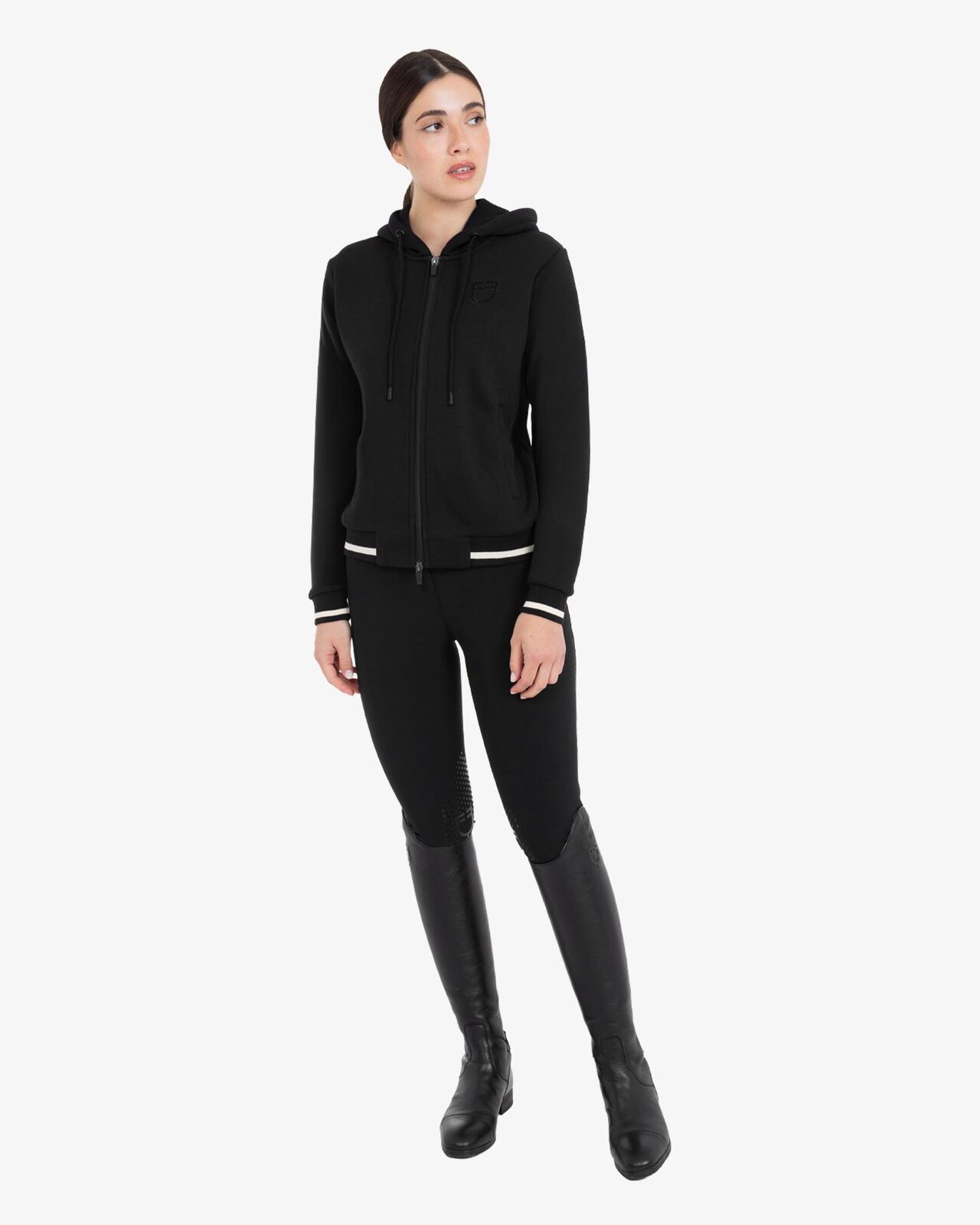 Women's hoodie with front zipper