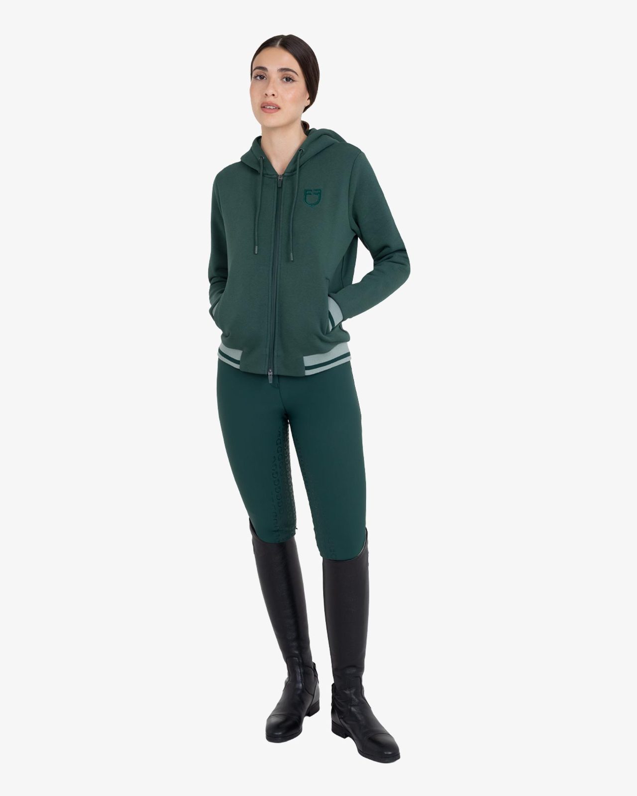 Women's hoodie with front zipper
