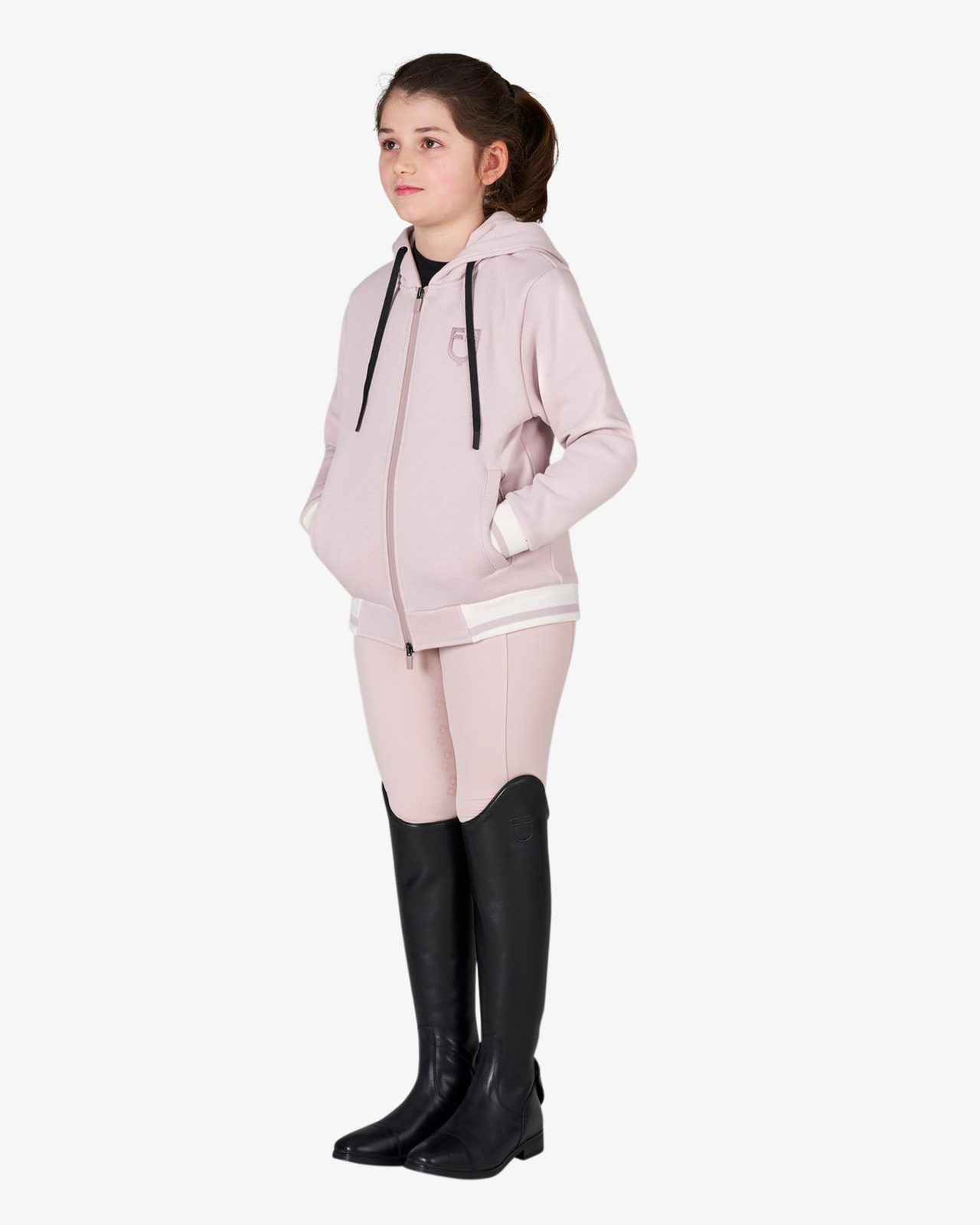 Kids' unisex hoodie with front zip