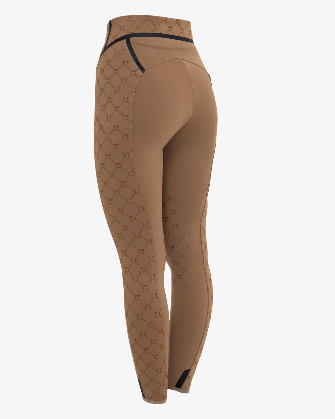 Women's high-waisted leggings in technical monogram fabric