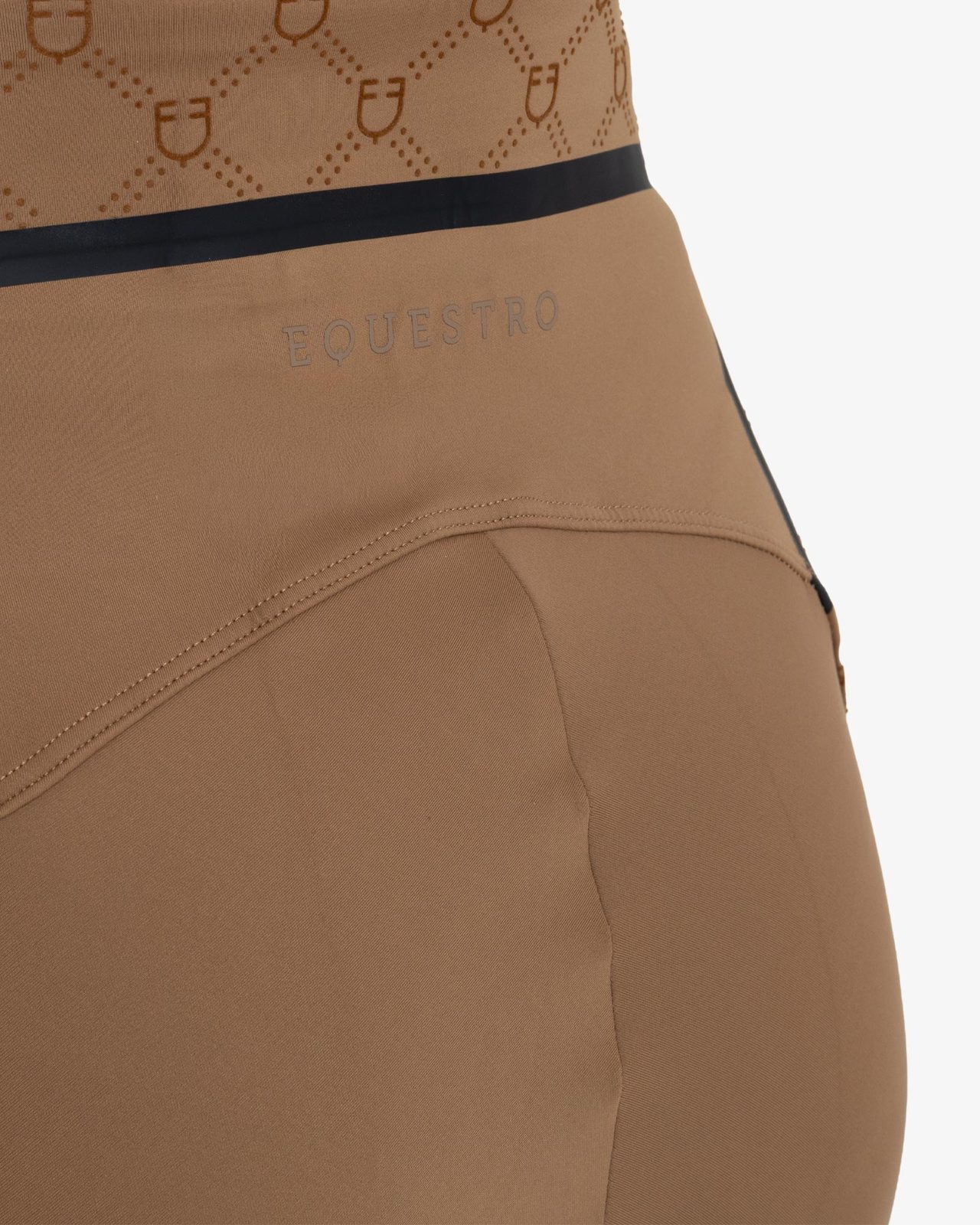 Women's high-waisted leggings in technical monogram fabric