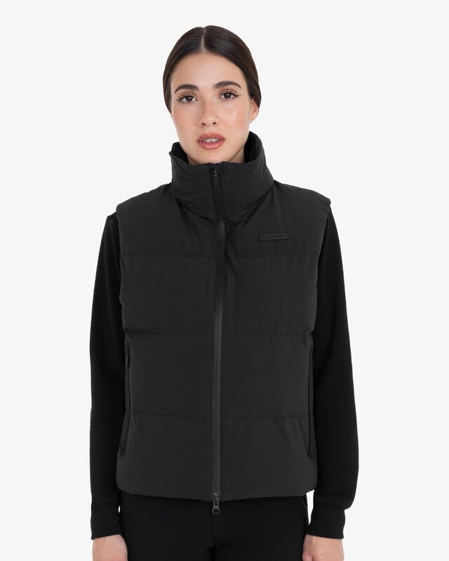 Women's padded high collar vest