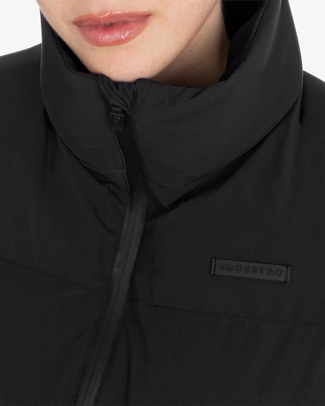 Women's padded high collar vest
