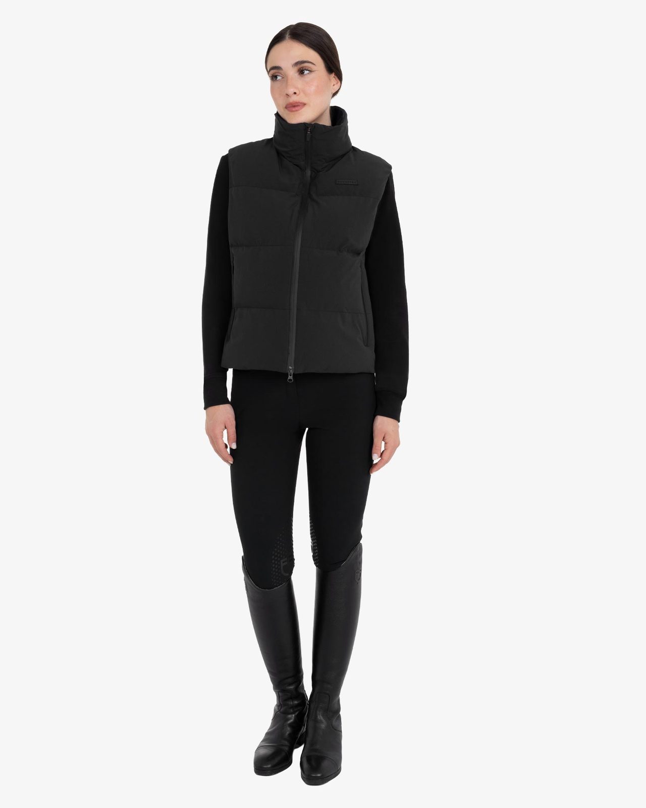 Women's padded high collar vest