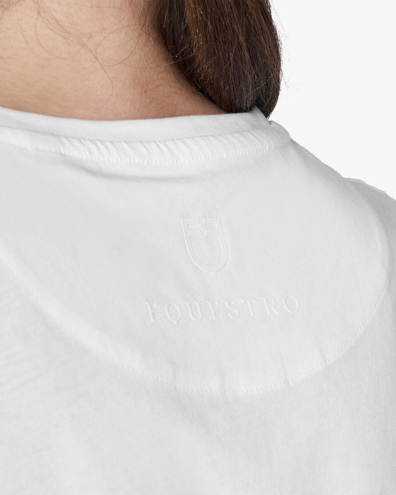Women's T-shirt with velvet-effect monogram logo