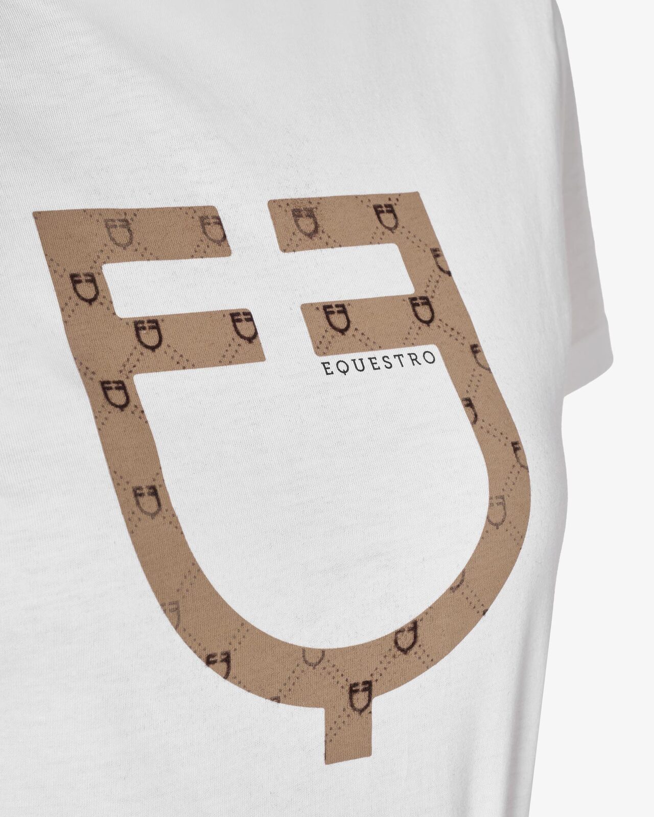 Women's T-shirt with velvet-effect monogram logo