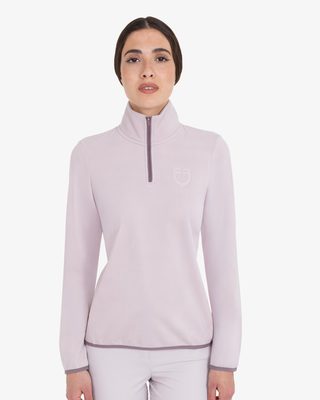 Women’s high-neck fleece sweatshirt with 3/4 zip
