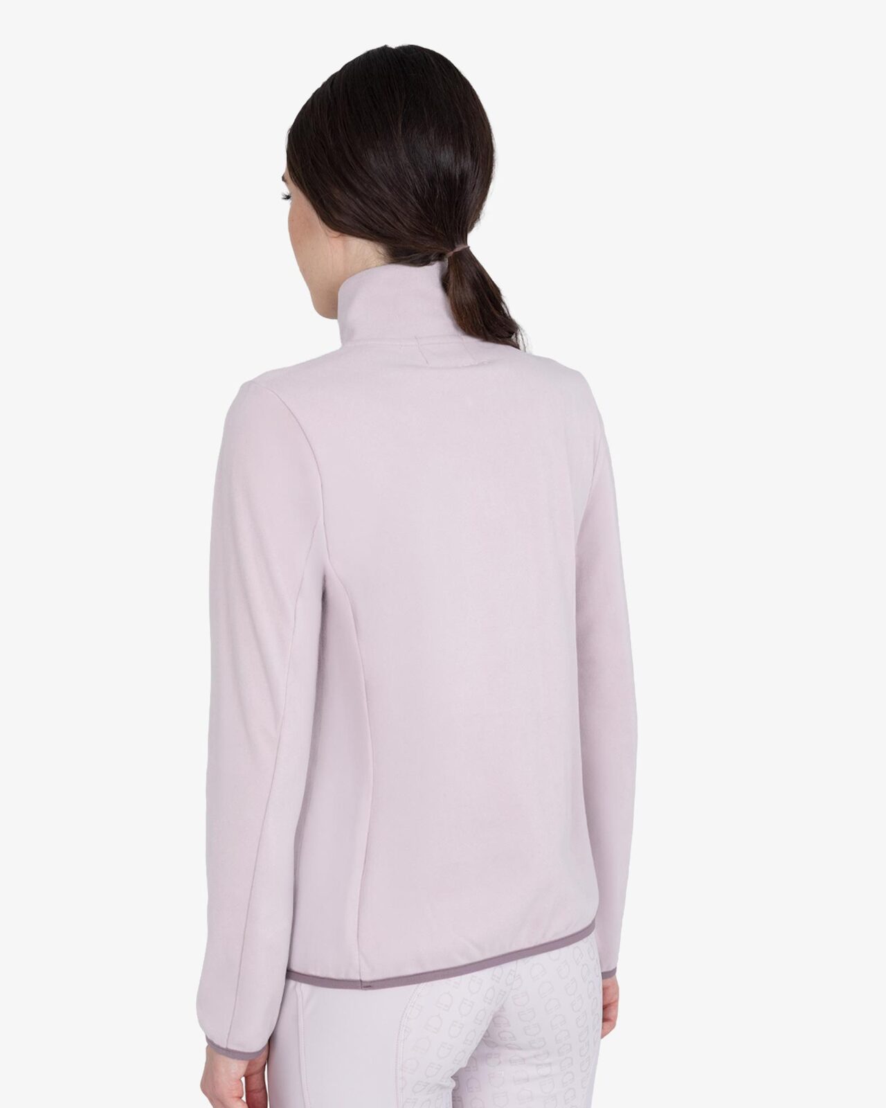 Women’s high-neck fleece sweatshirt with 3/4 zip