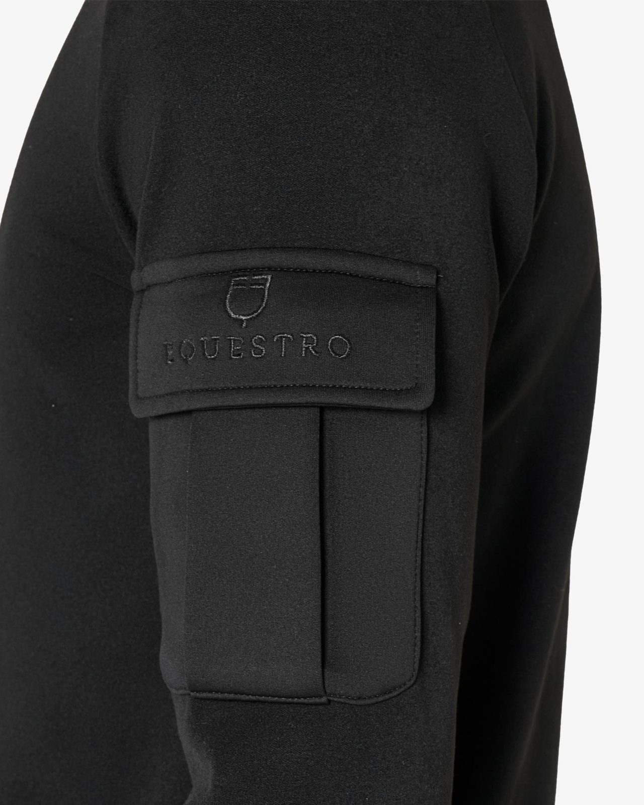 Men’s high-neck fleece sweatshirt with 3/4 zip