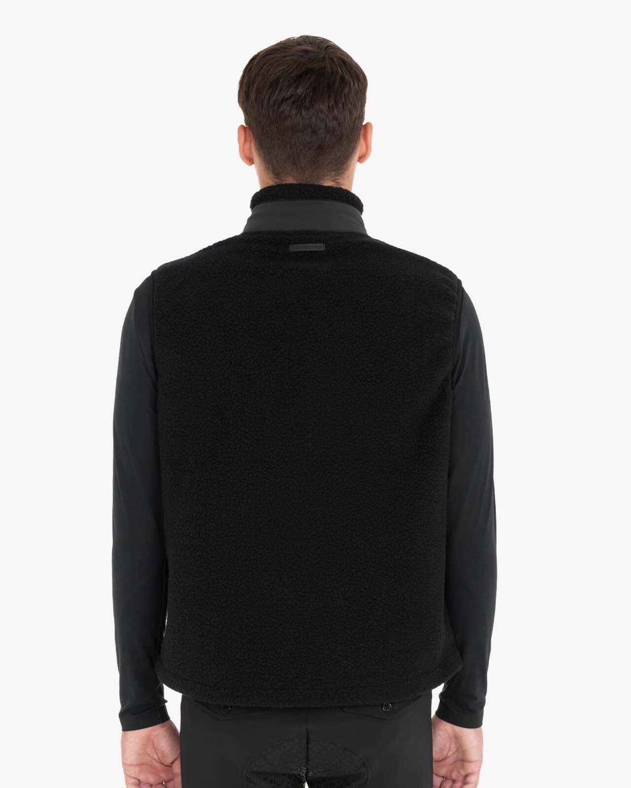 Men’s teddy fleece vest with front pocket