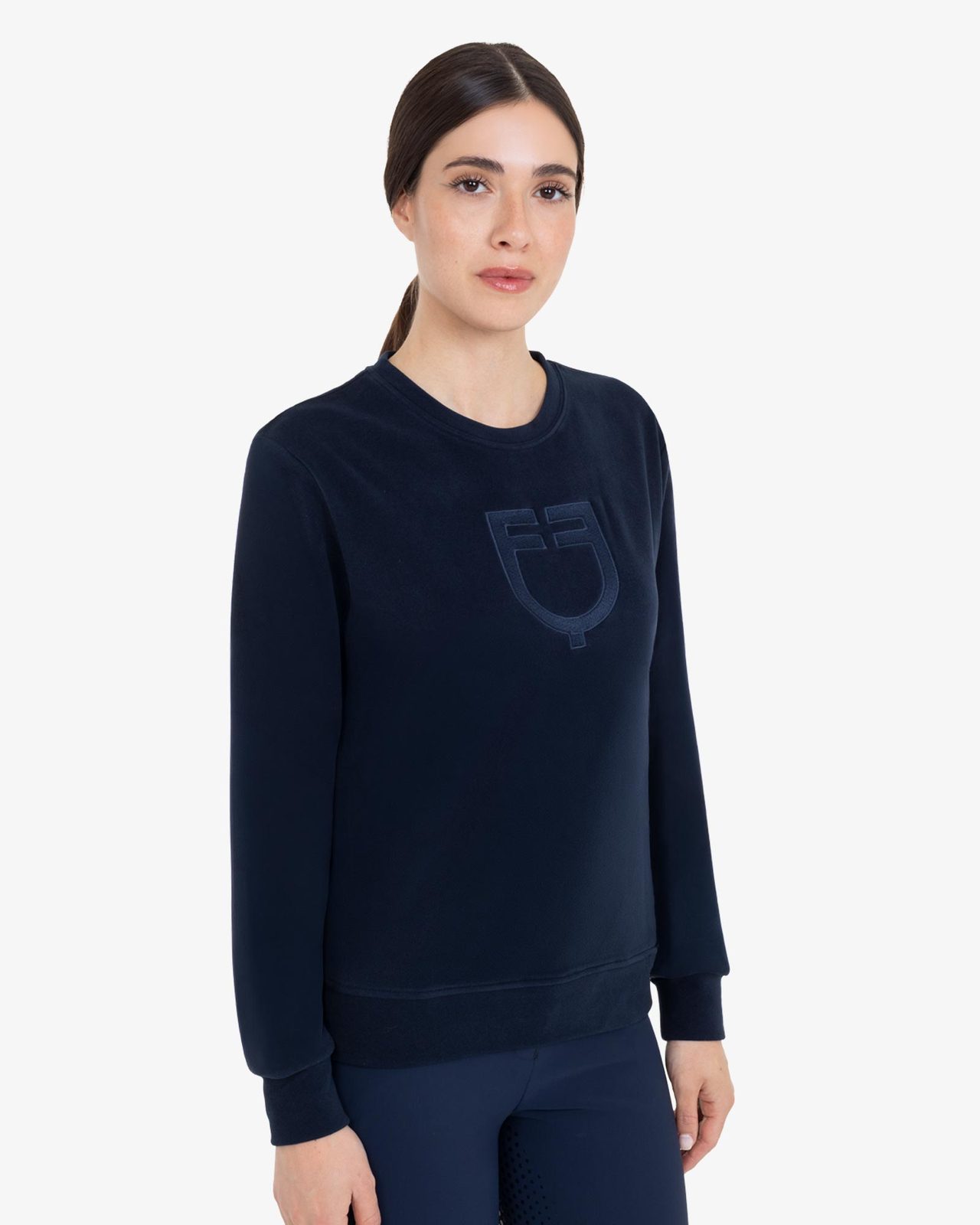 Women's fleece crewneck sweatshirt