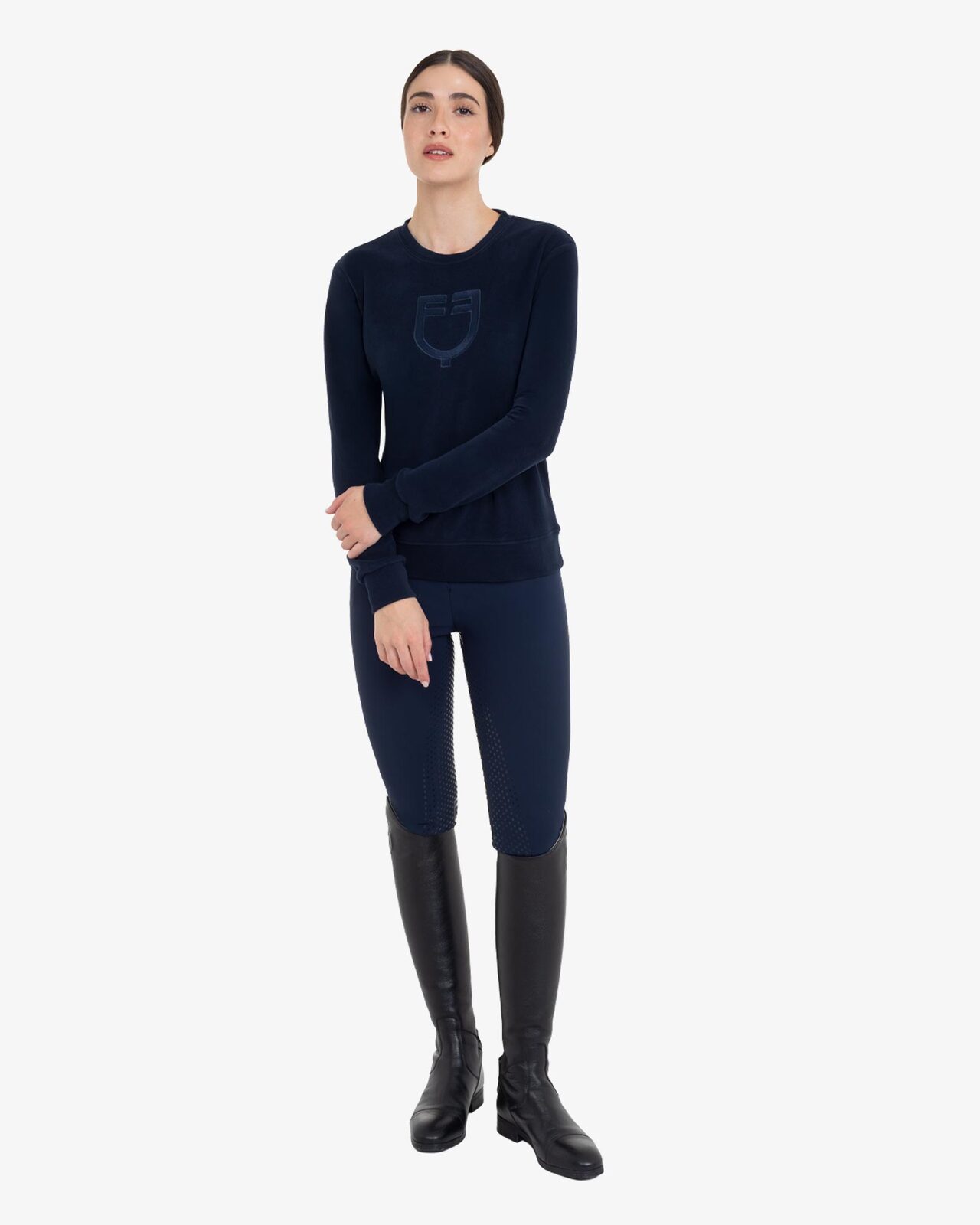Women's fleece crewneck sweatshirt