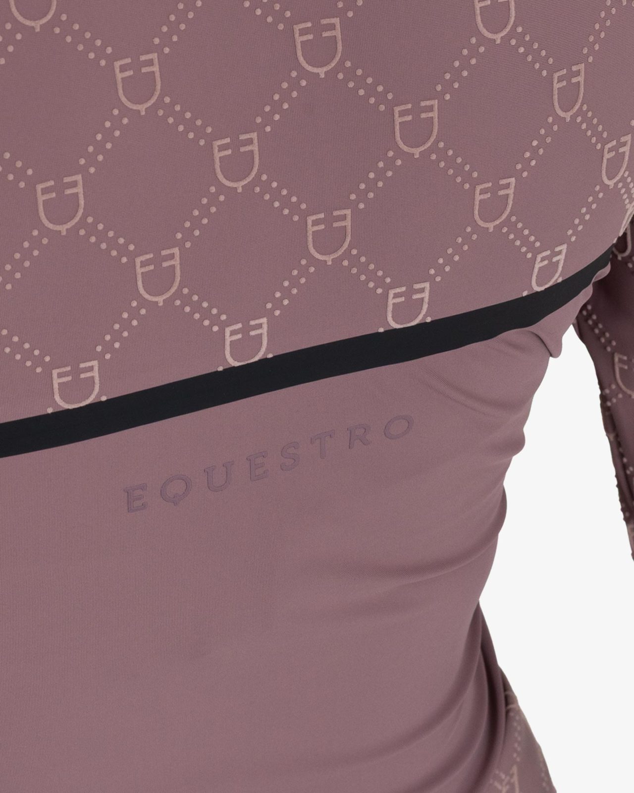 Women’s long-sleeved monogram print training polo shirt