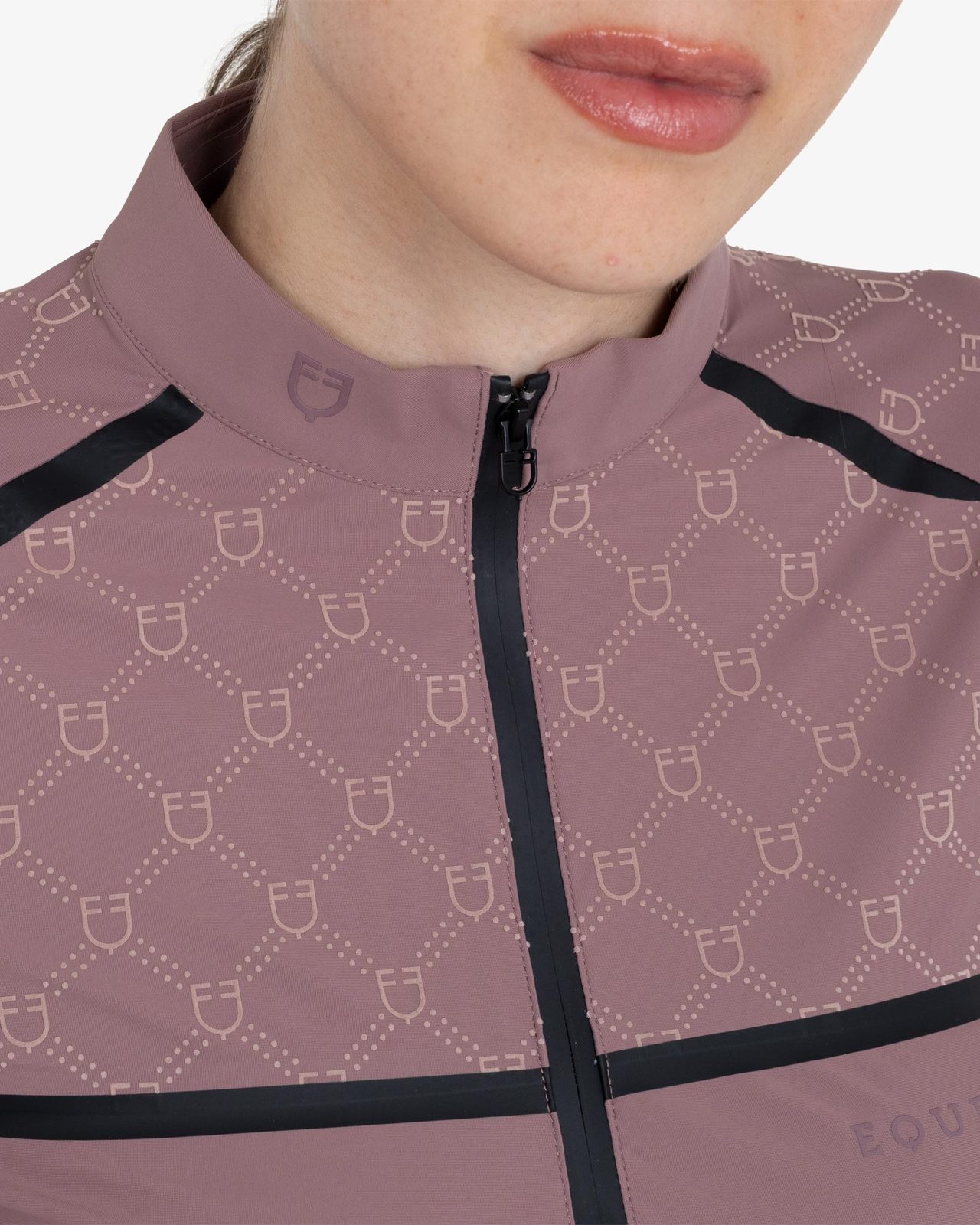 Women’s long-sleeved monogram print training polo shirt