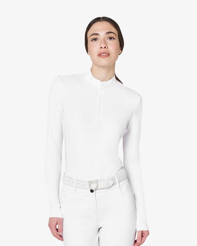 Women’s basic competition polo shirt with mesh inserts