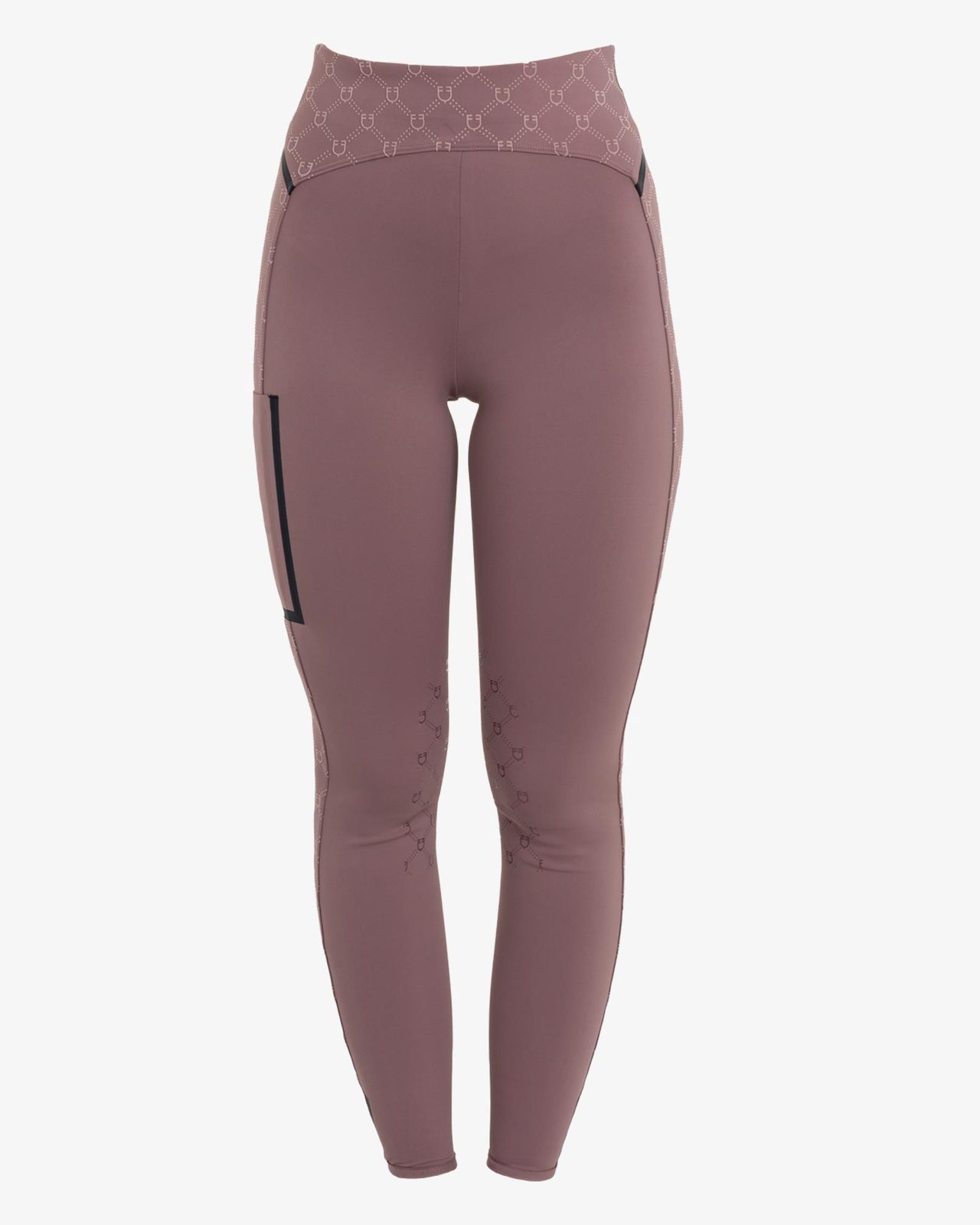 Women's high-waisted leggings in technical monogram fabric