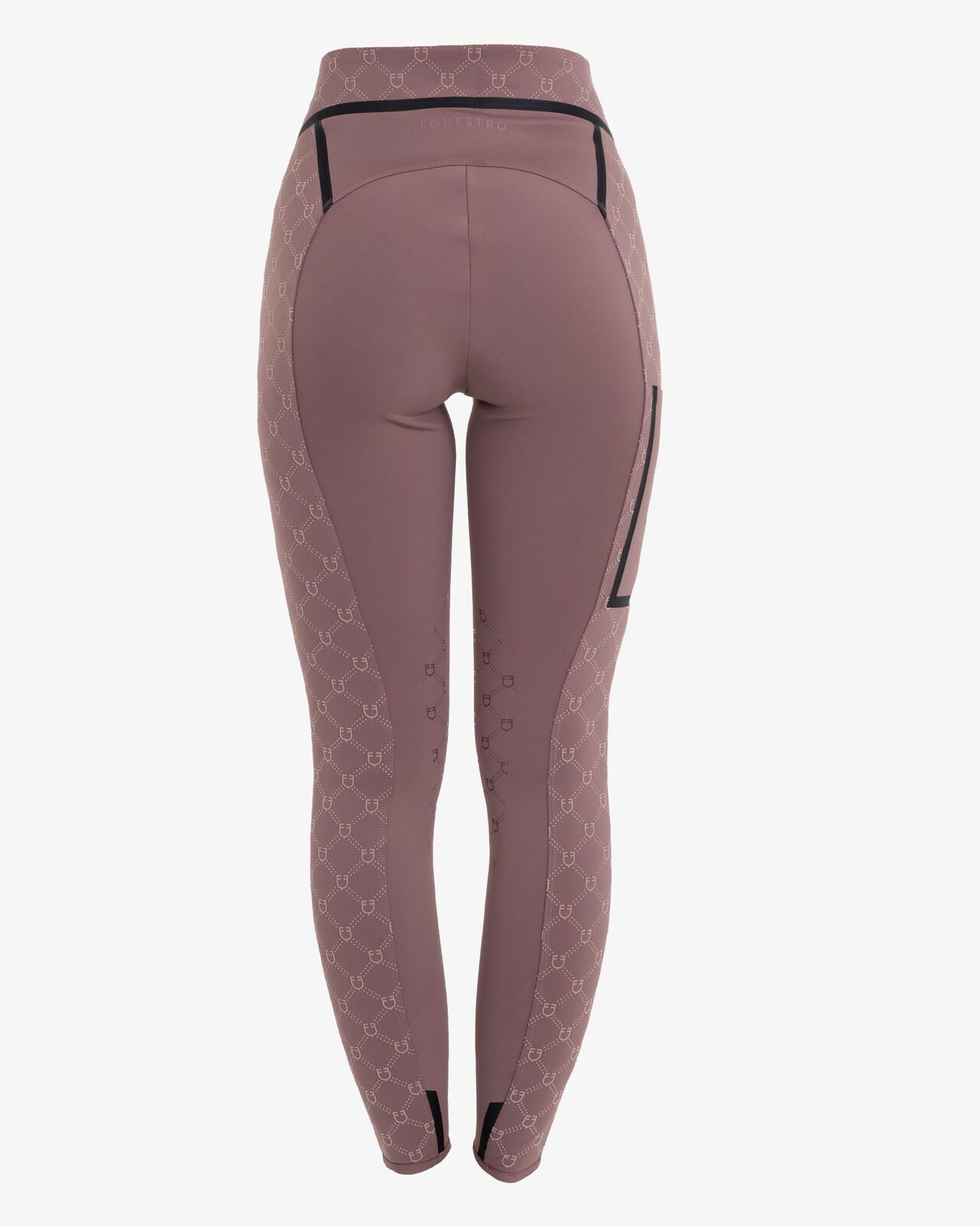 Women's high-waisted leggings in technical monogram fabric