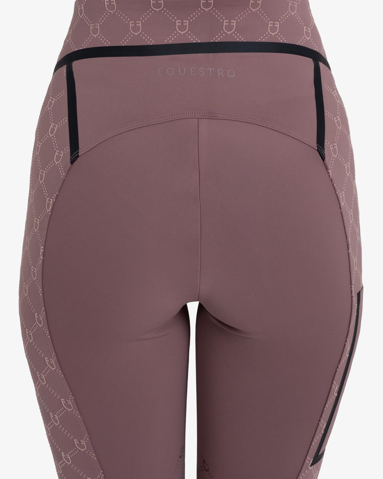 Women's high-waisted leggings in technical monogram fabric