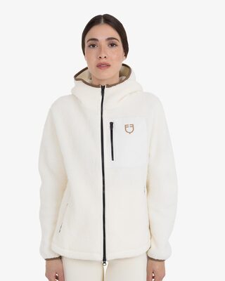 Women's teddy fleece hoodie with zip