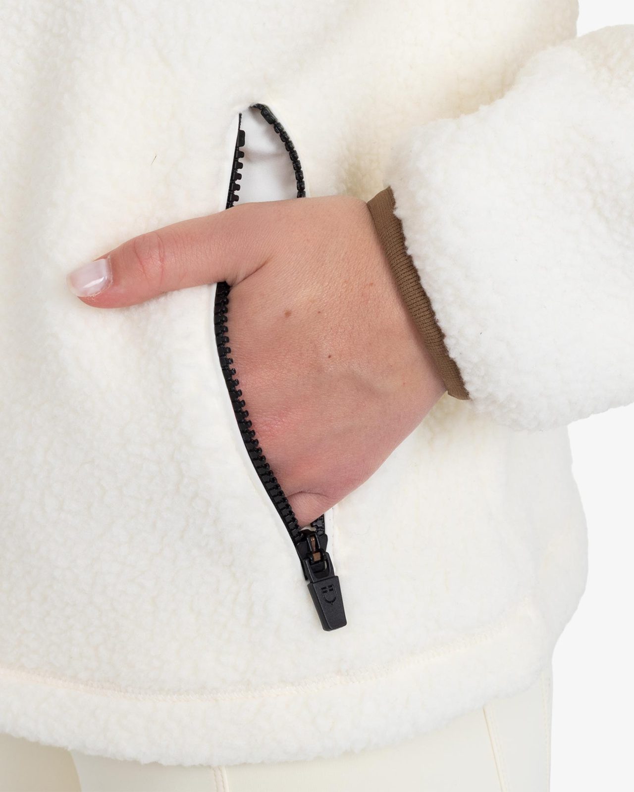 Women's teddy fleece hoodie with zip