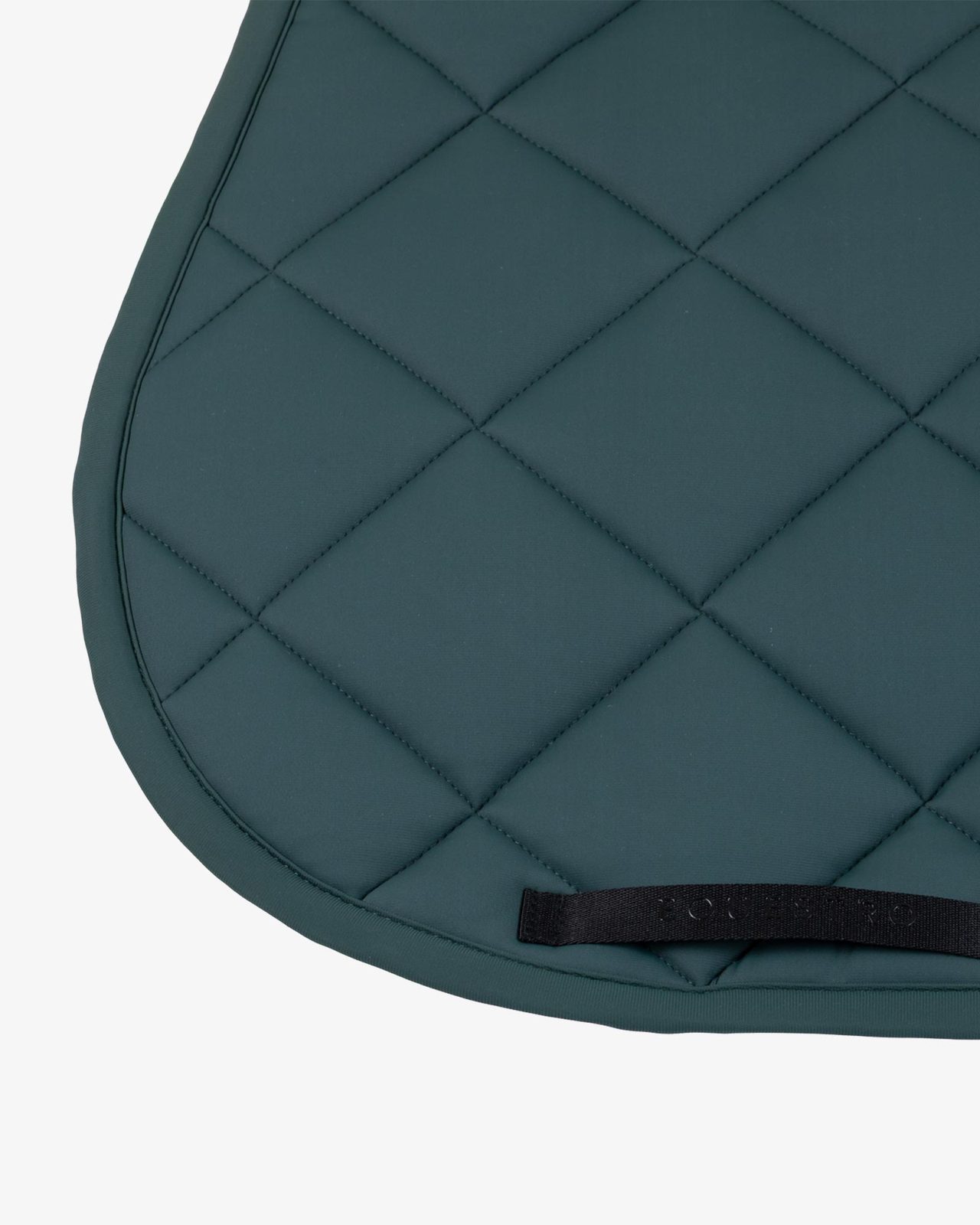 Jumping saddle pad with diamond quilting and embroidered logo