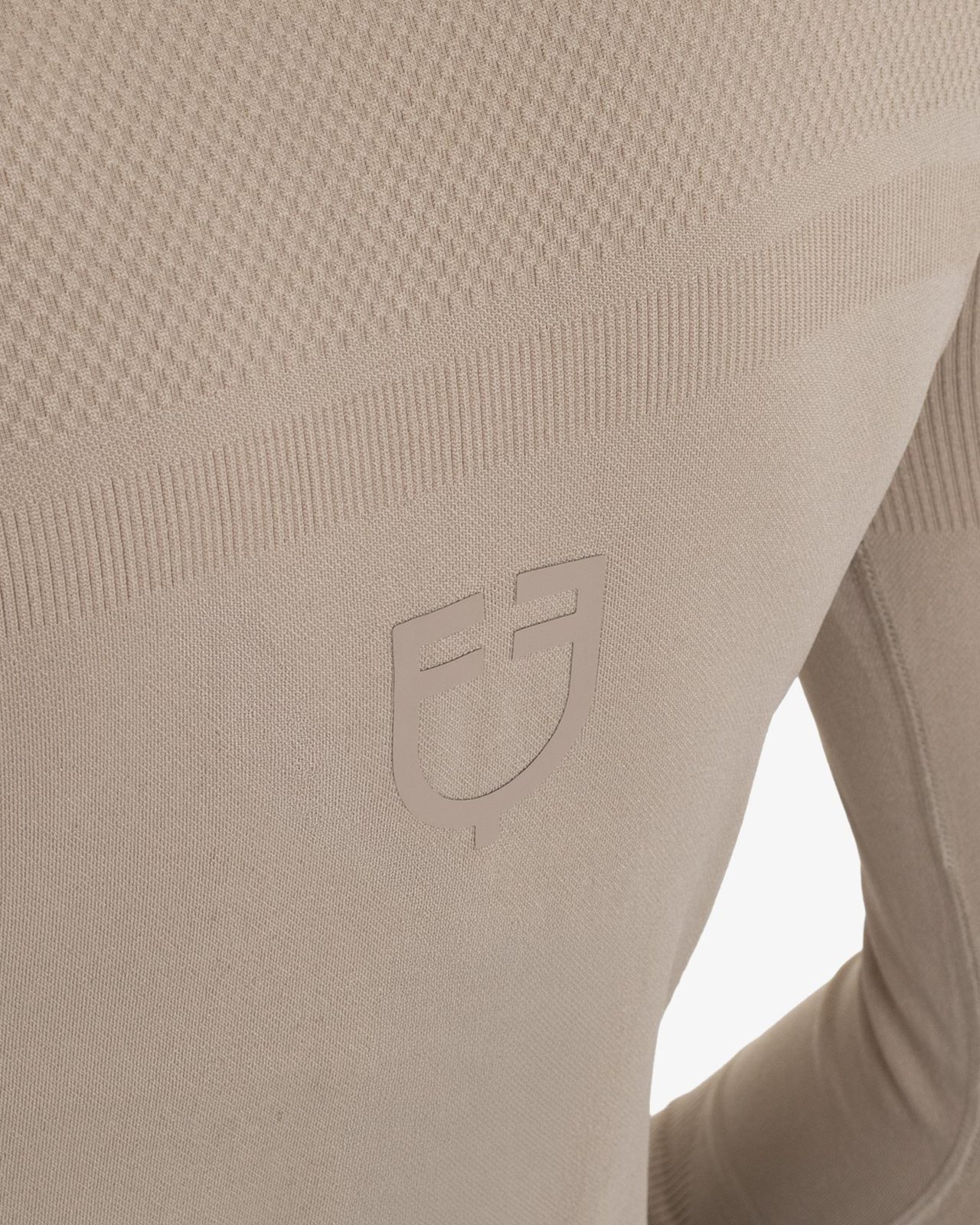 Women's training polo shirt in technical knit with zipper