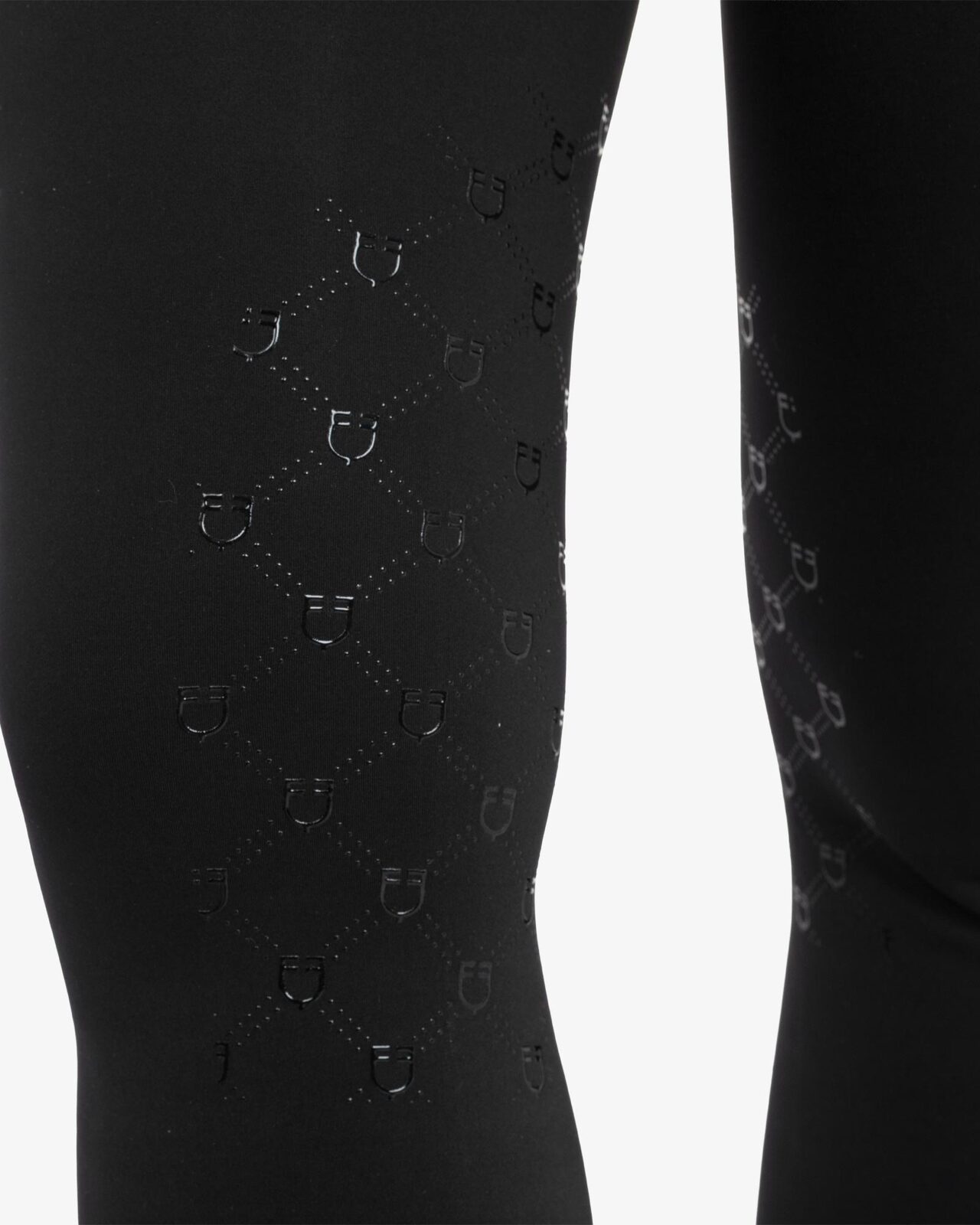 Women's high-waisted leggings in technical monogram fabric
