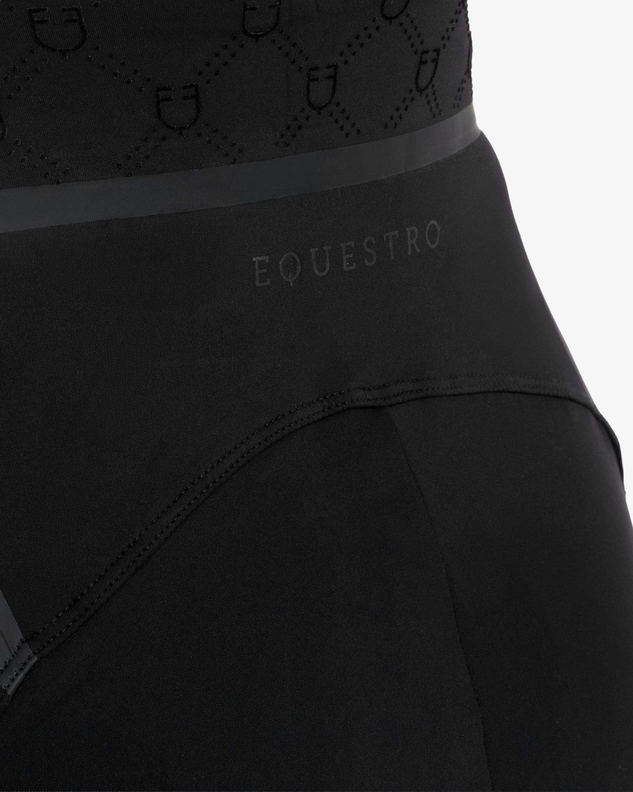 Women's high-waisted leggings in technical monogram fabric