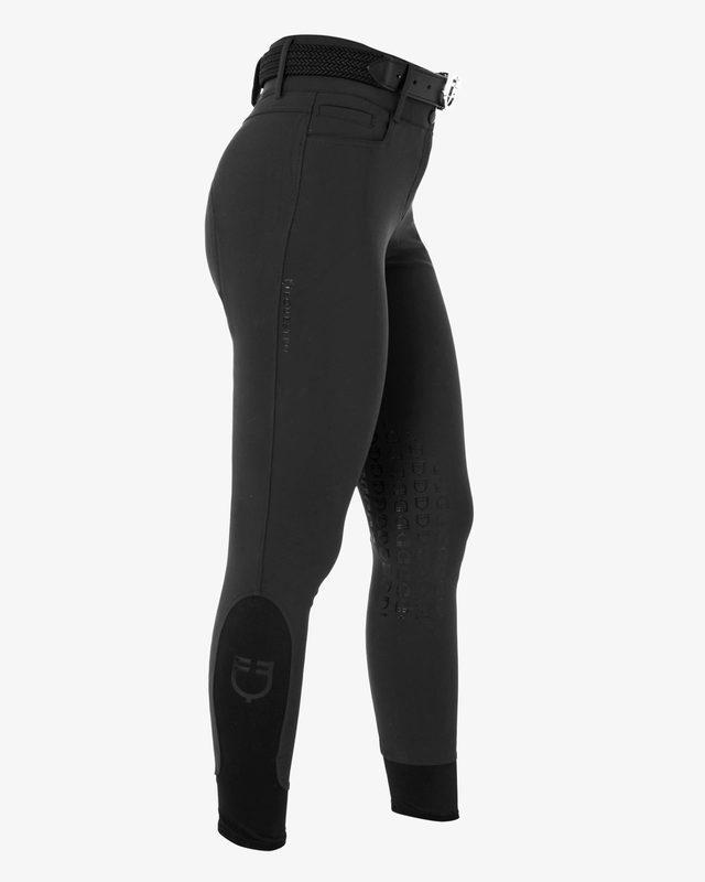 Women's high-waisted knee grip breeches with fleece lining