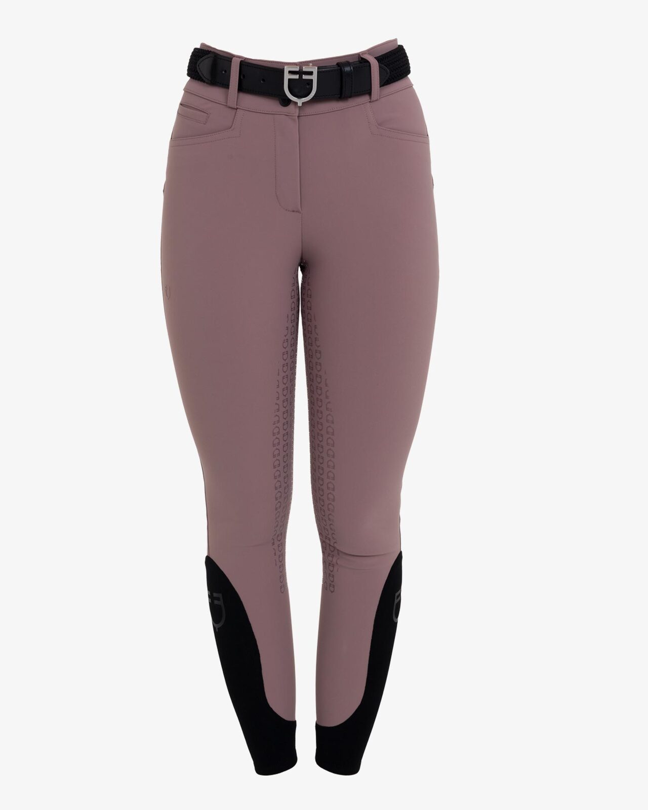 Women's high-waisted full grip breeches in bi-stretch fabric