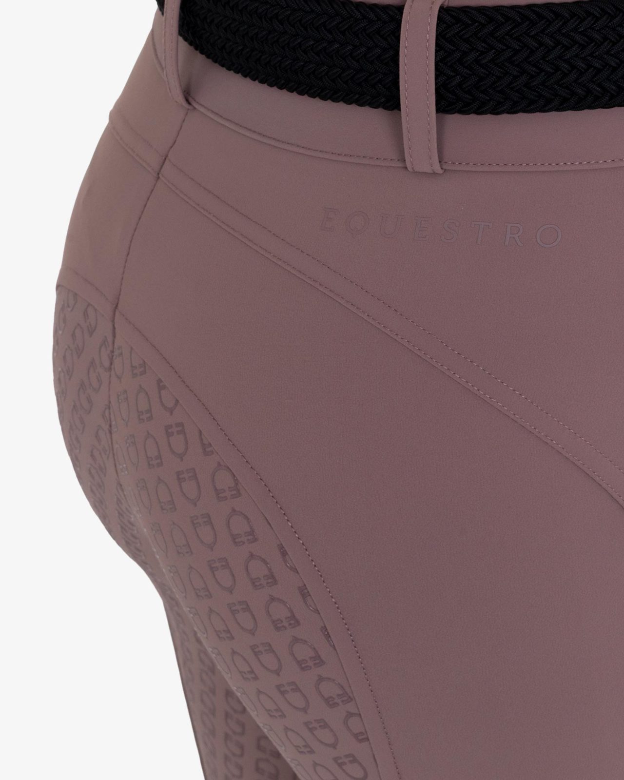 Women's high-waisted full grip breeches in bi-stretch fabric