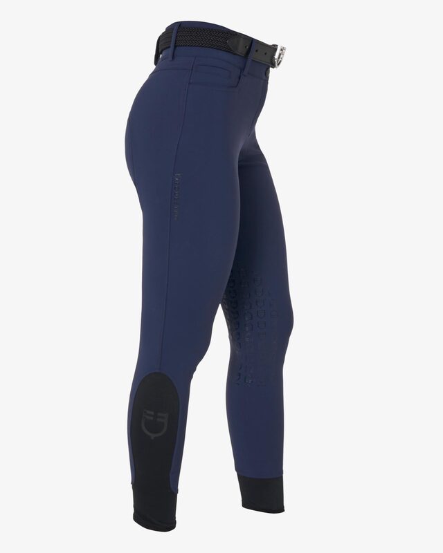 Women's high-waisted knee grip breeches with fleece lining